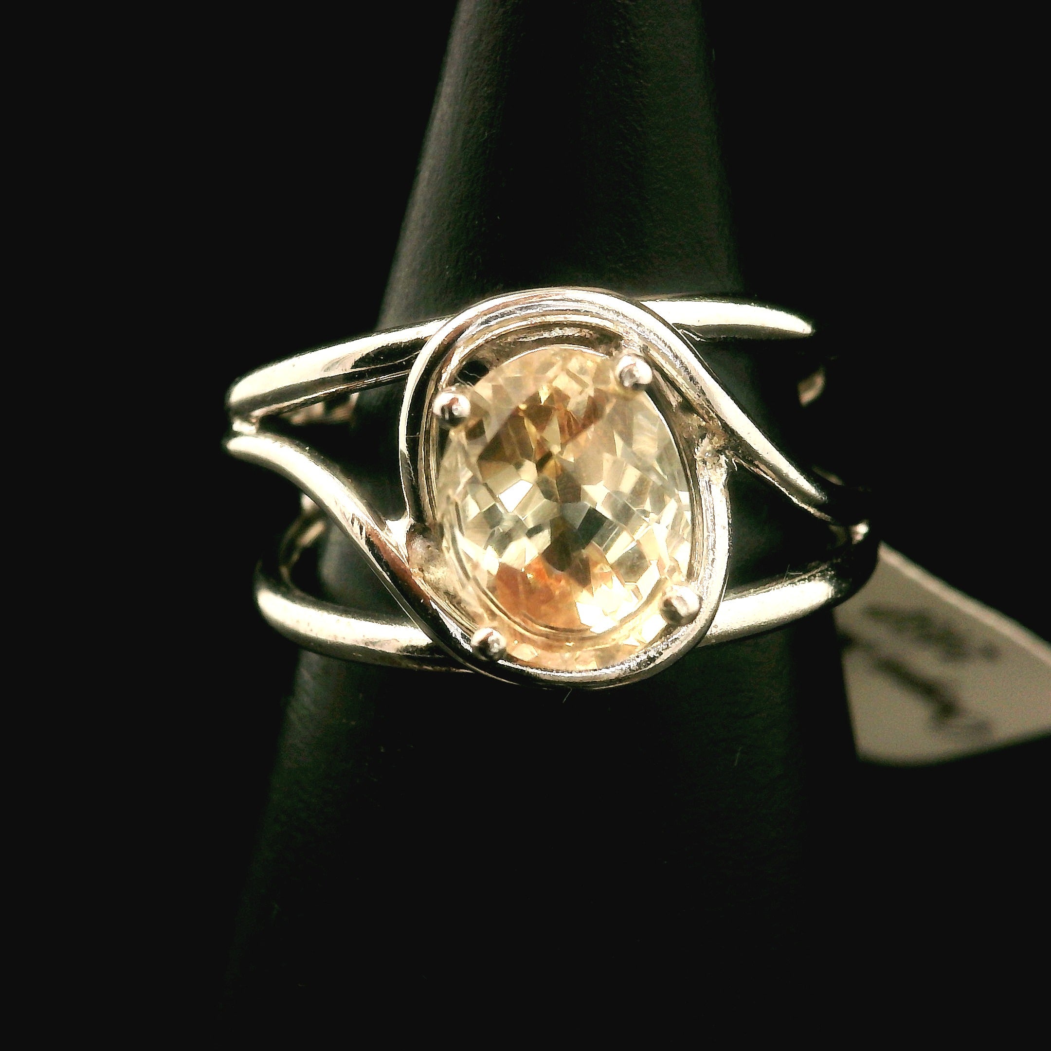 Oregon Sunstone Cuff Ring .925 Silver for Confidence and Strength