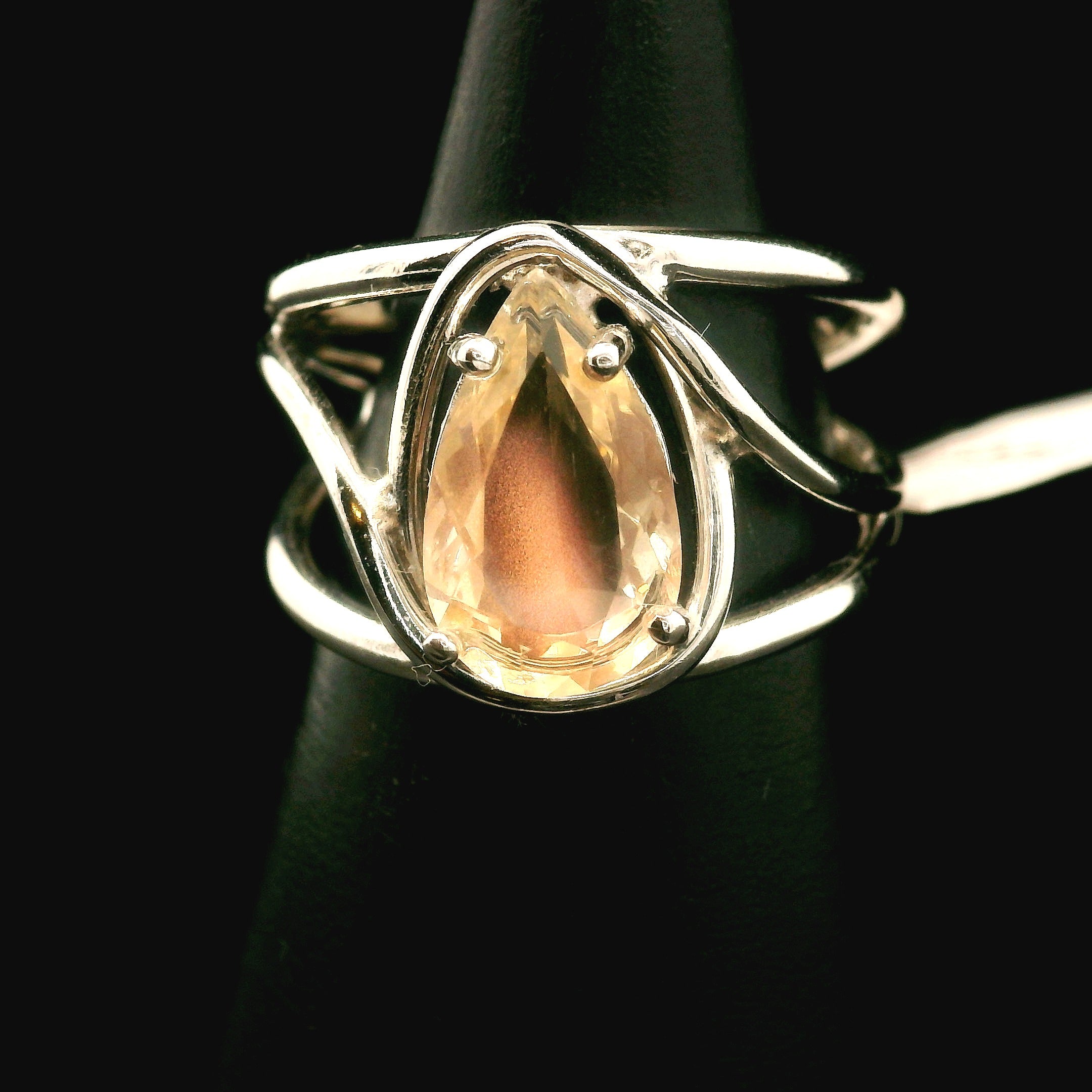 Oregon Sunstone Cuff Ring .925 Silver for Confidence and Strength