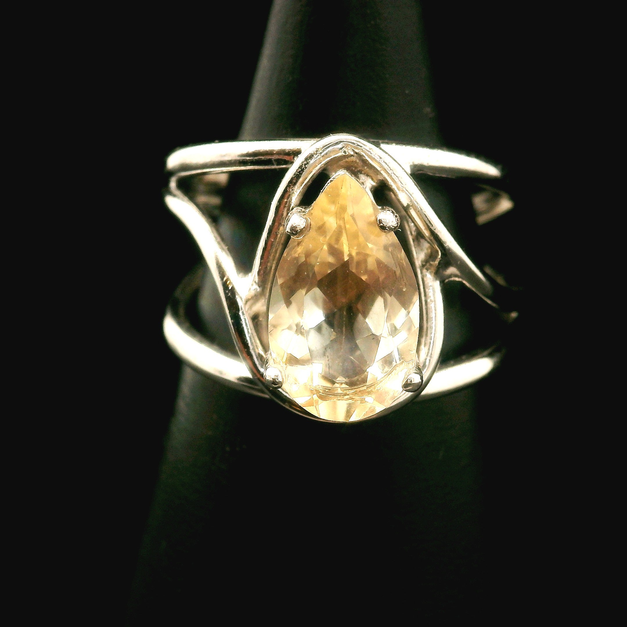Oregon Sunstone Cuff Ring .925 Silver for Confidence and Strength