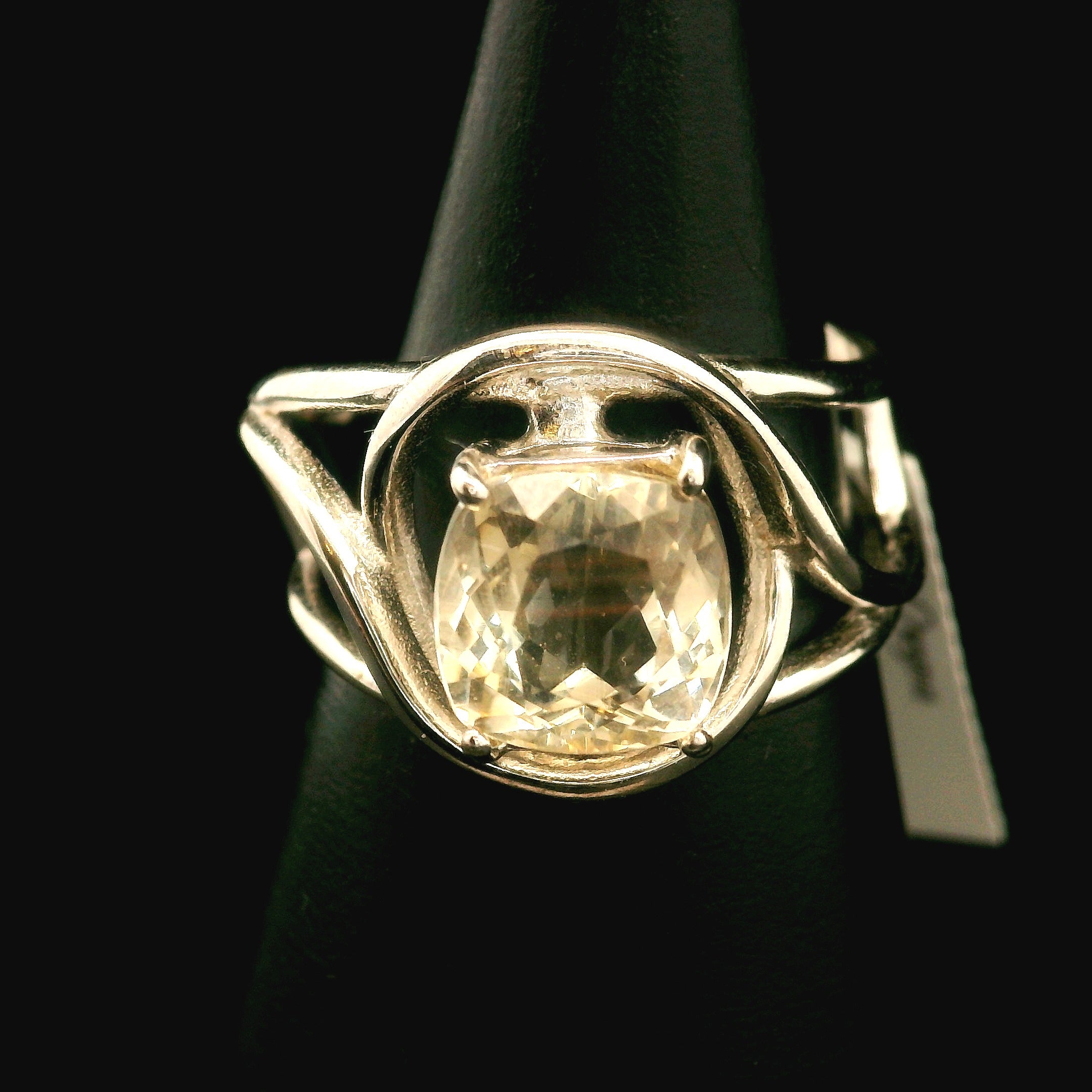 Oregon Sunstone Cuff Ring .925 Silver for Confidence and Strength