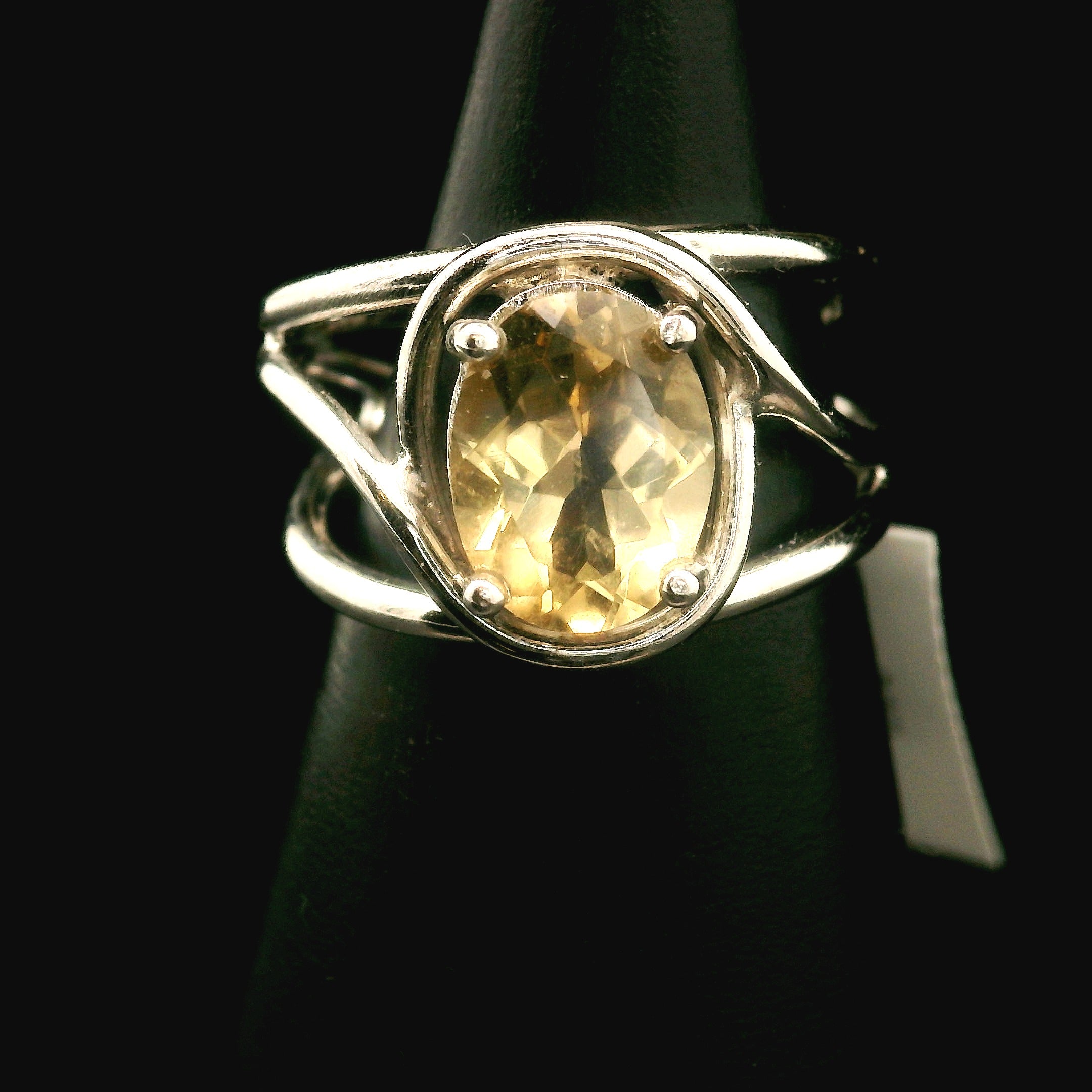 Oregon Sunstone Cuff Ring .925 Silver for Confidence and Strength
