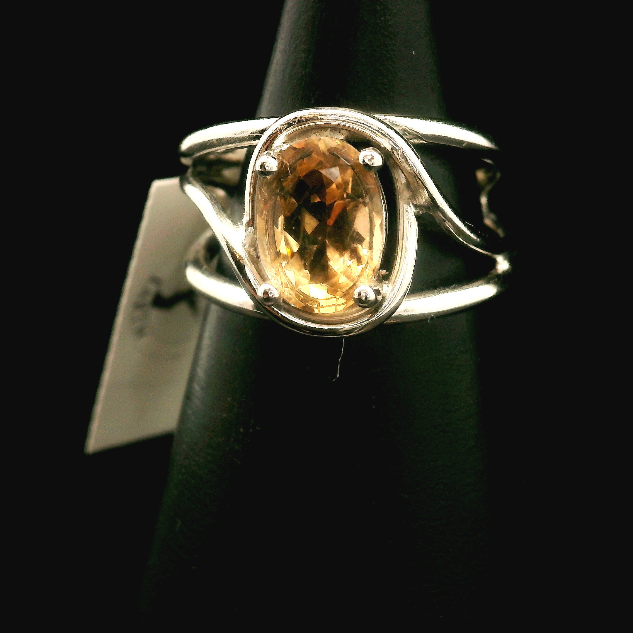 Oregon Sunstone Cuff Ring .925 Silver for Confidence and Strength
