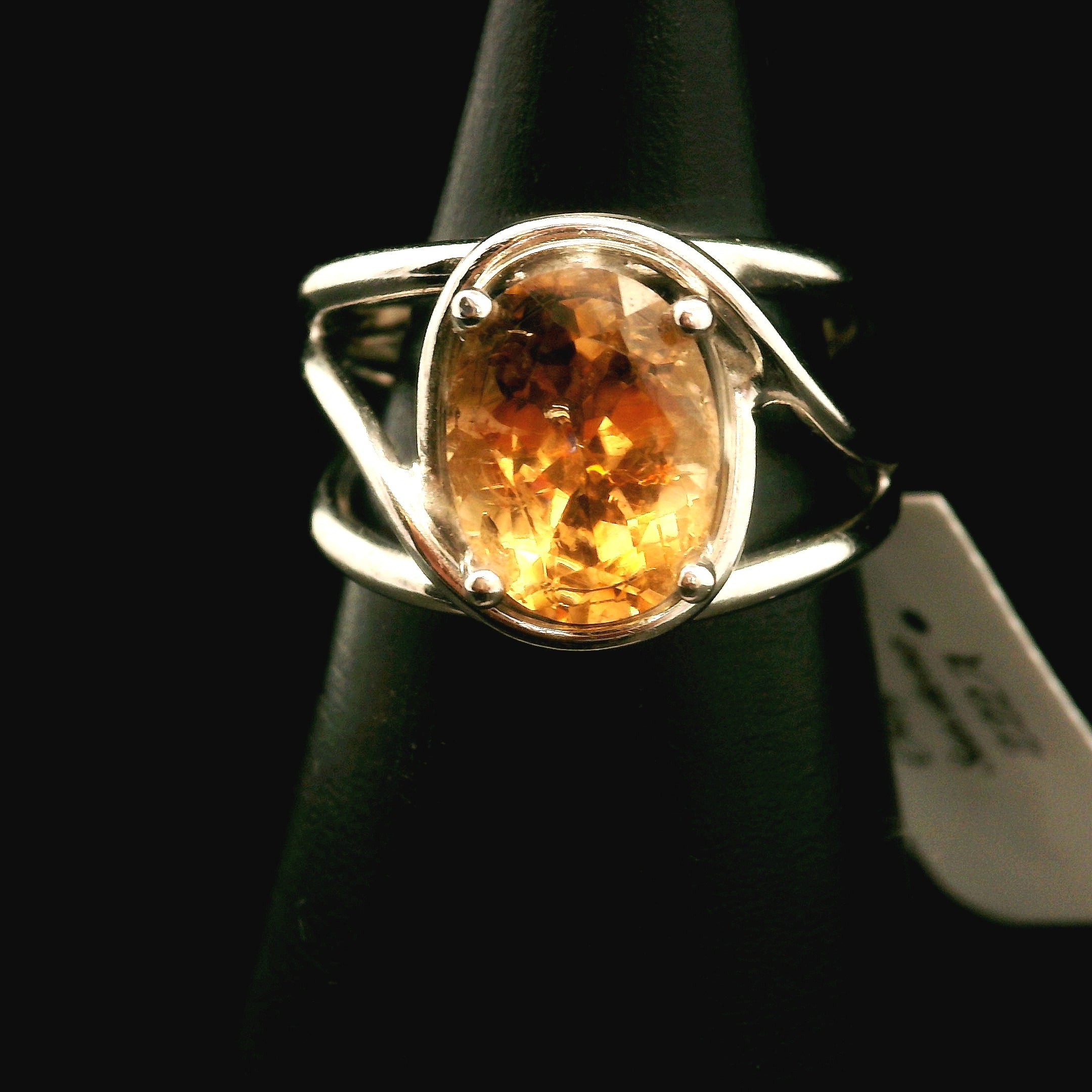 Oregon Sunstone Cuff Ring .925 Silver for Confidence and Strength