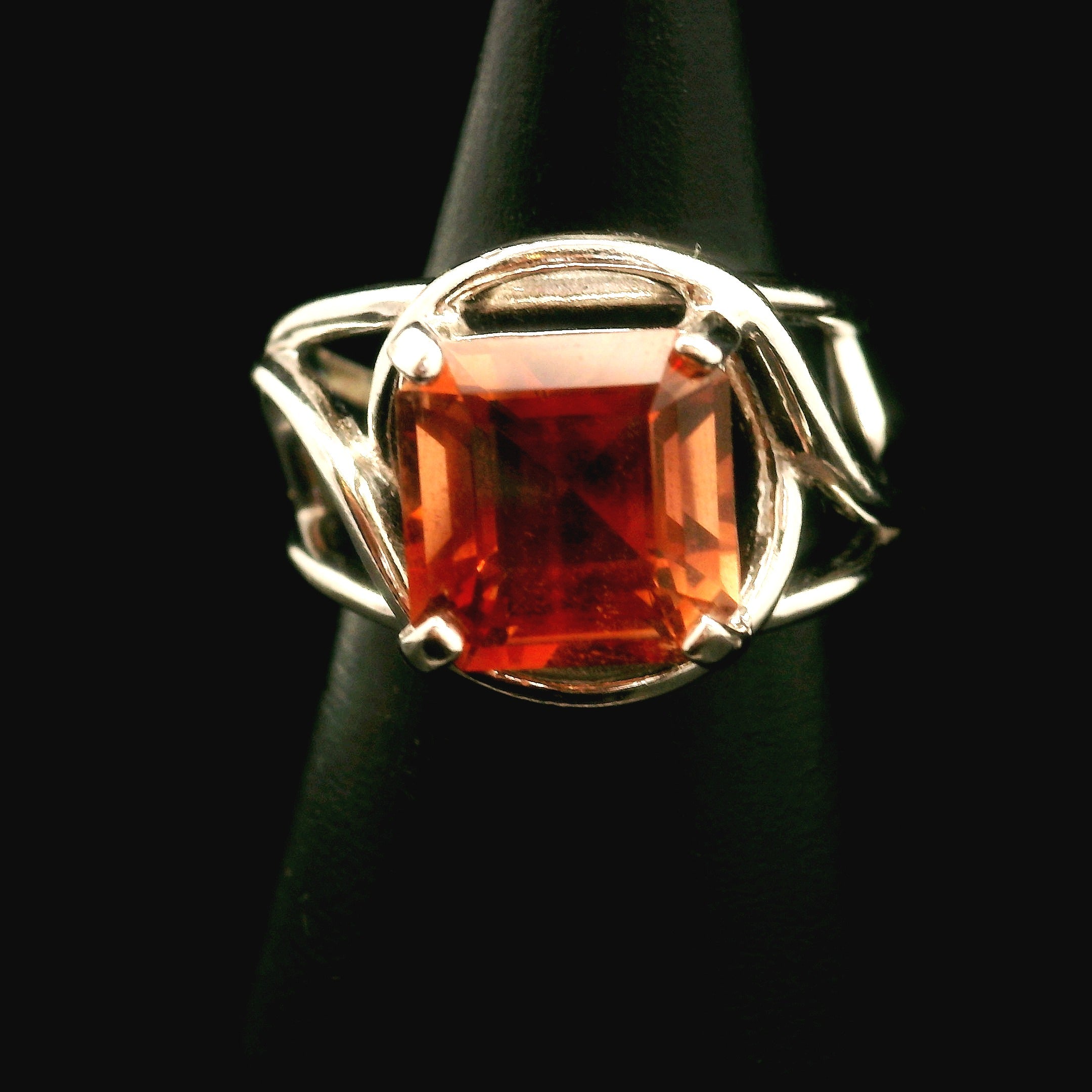 Oregon Sunstone Cuff Ring .925 Silver for Confidence and Strength