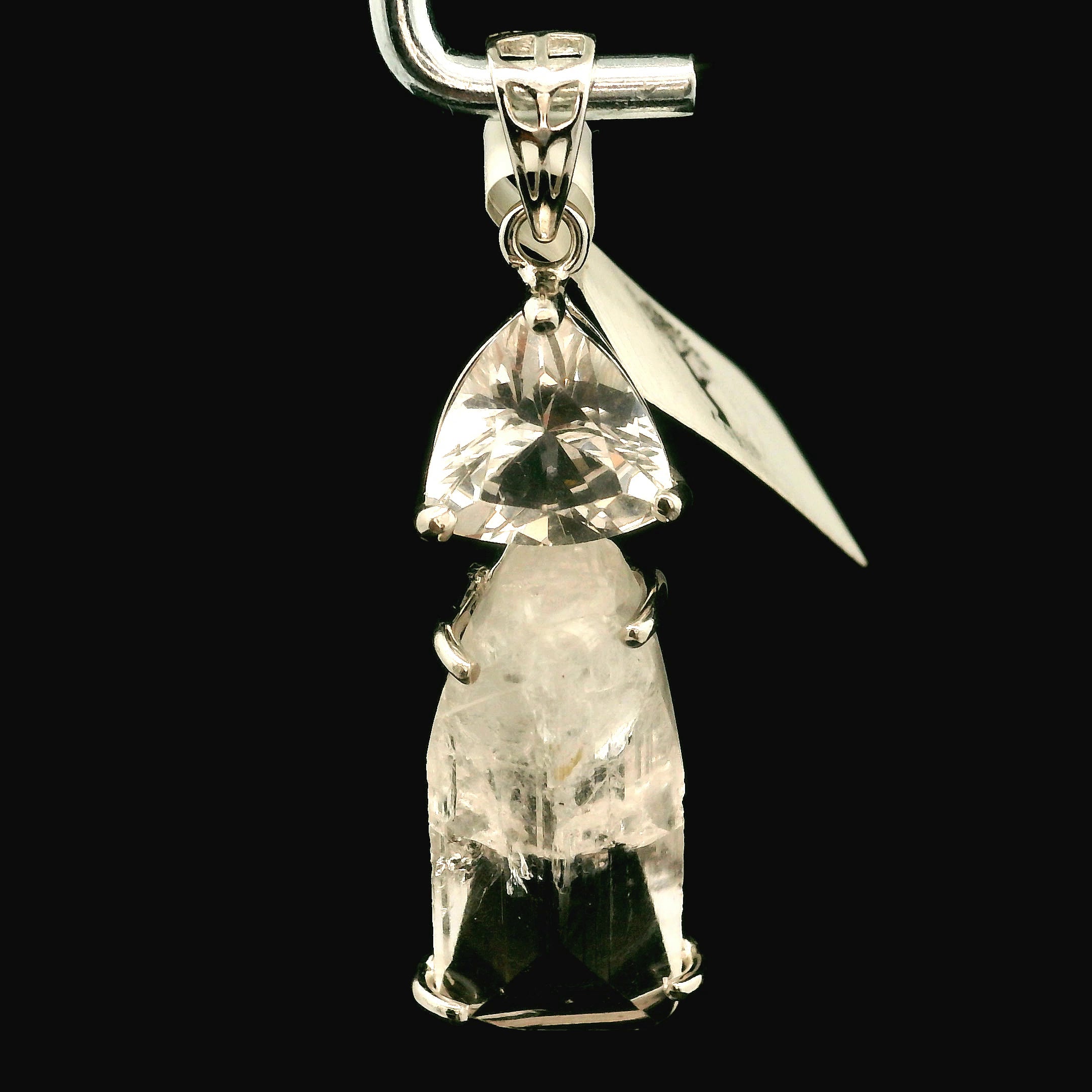 Danburite Pendant .925 Silver for Connection with Higher Realms, Peace and Self Acceptance