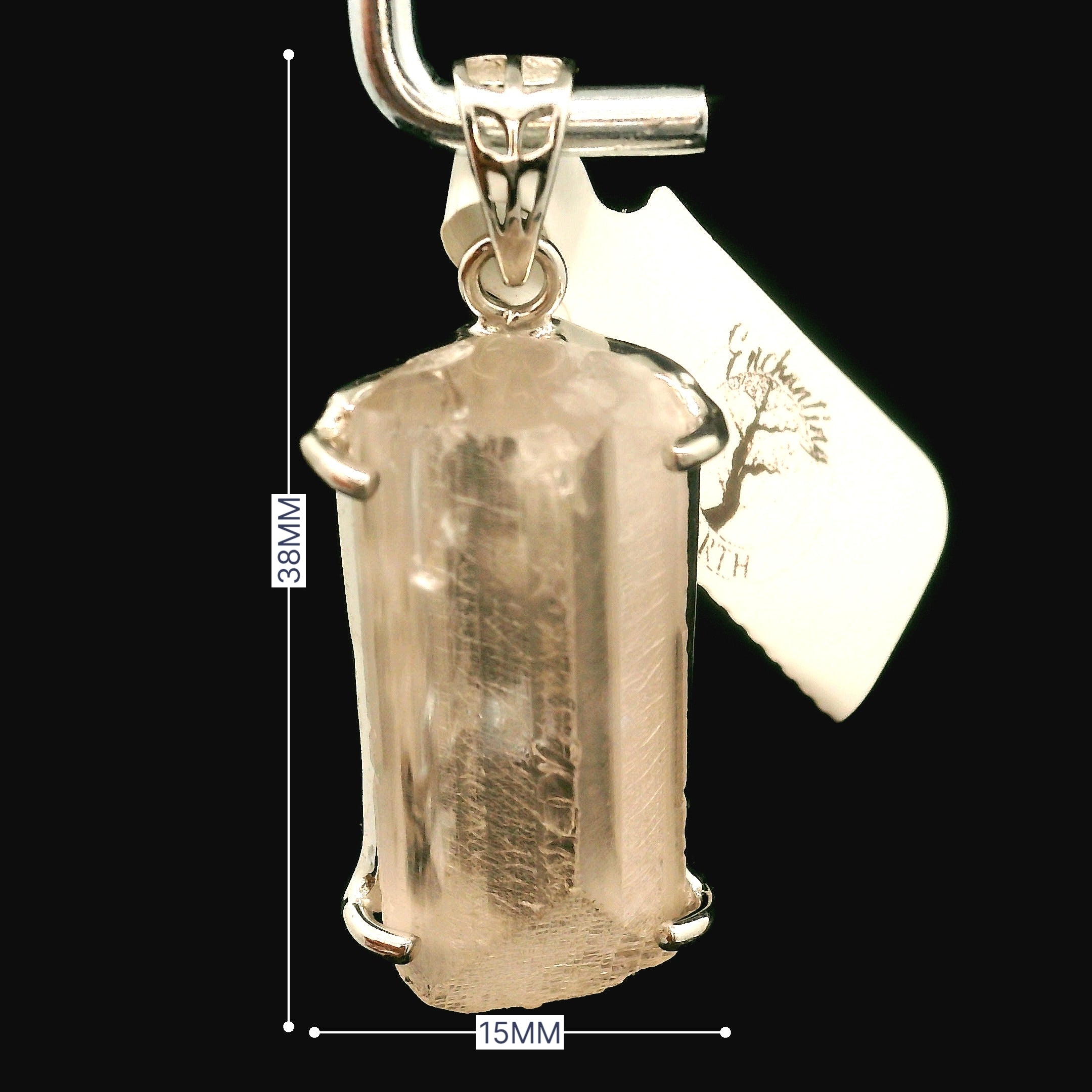Danburite Pendant .925 Silver for Connection with Higher Realms, Peace and Self Acceptance