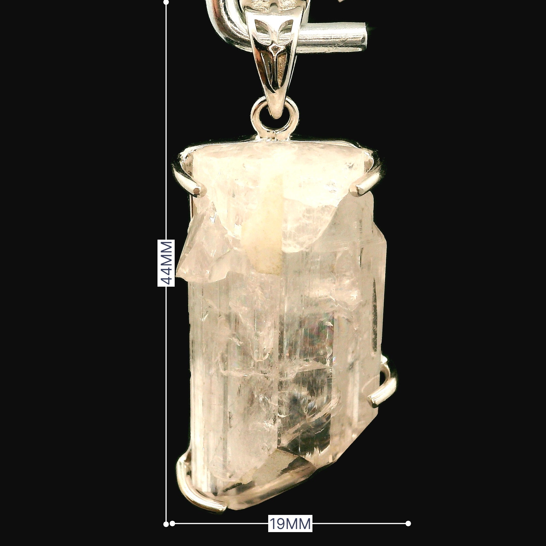 Danburite Pendant .925 Silver for Connection with Higher Realms, Peace and Self Acceptance