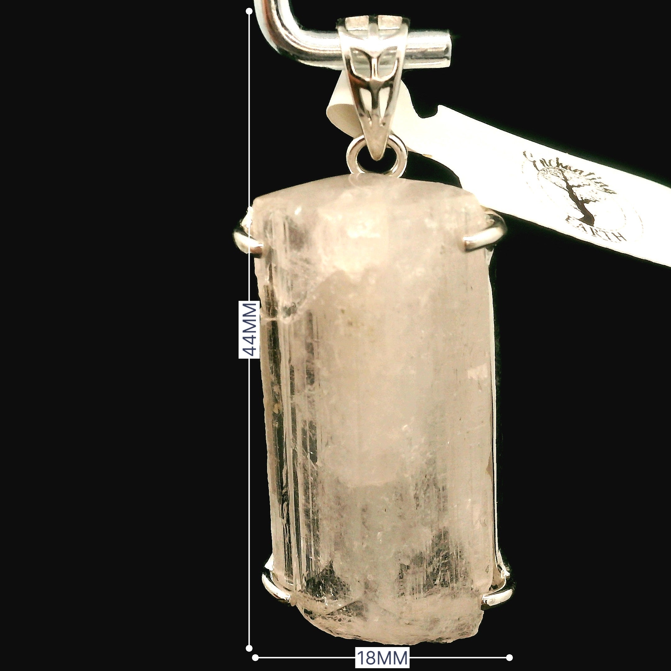 Danburite Pendant .925 Silver for Connection with Higher Realms, Peace and Self Acceptance