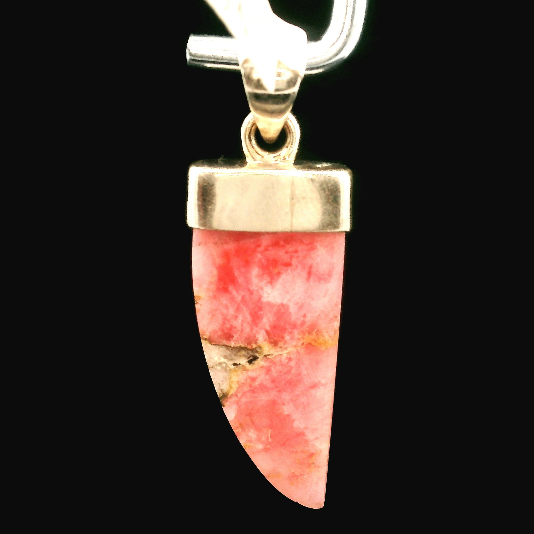 Tugtupite Pendant 925 Silver for Joy, Love and Empowerment