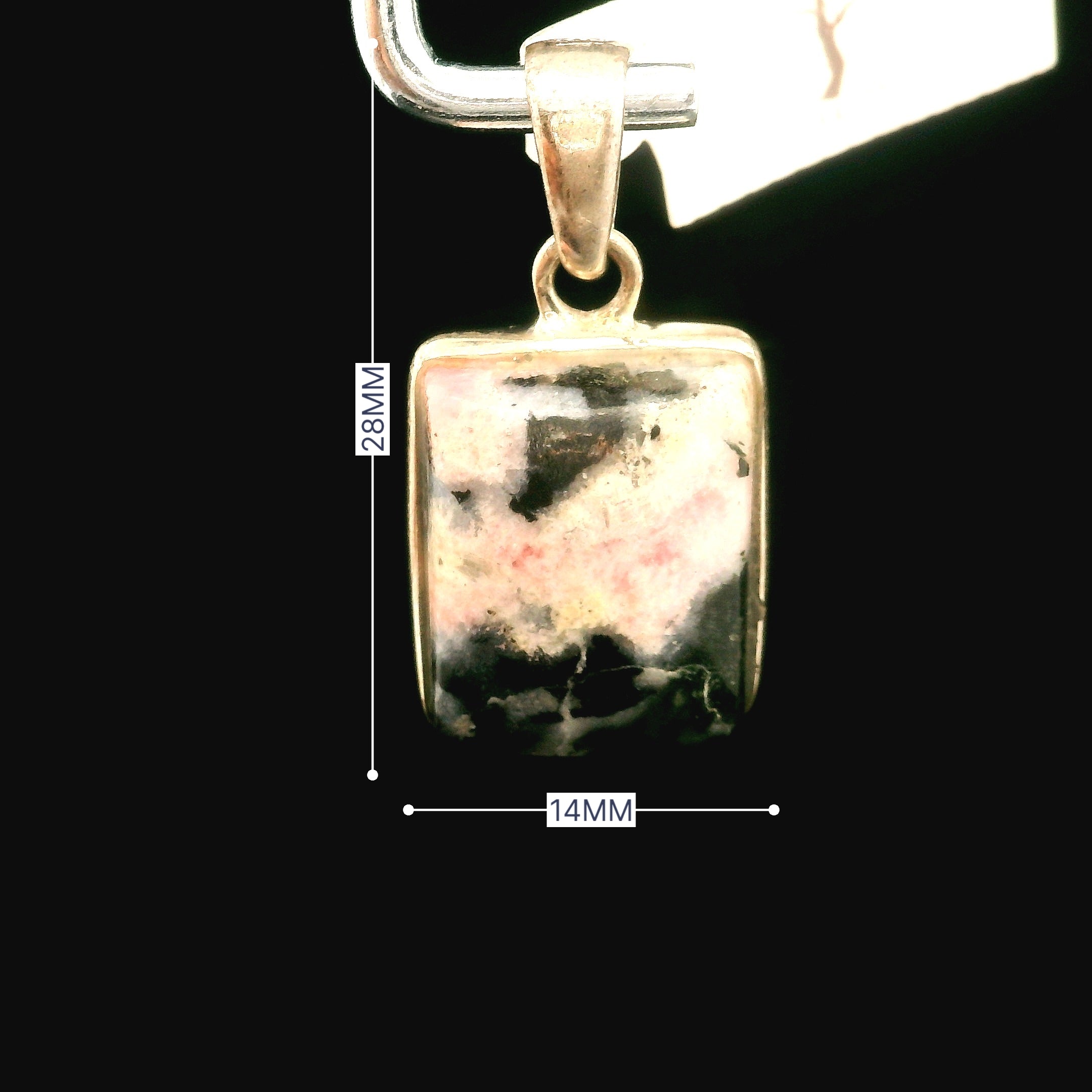 Tugtupite Pendant 925 Silver for Joy, Love and Empowerment