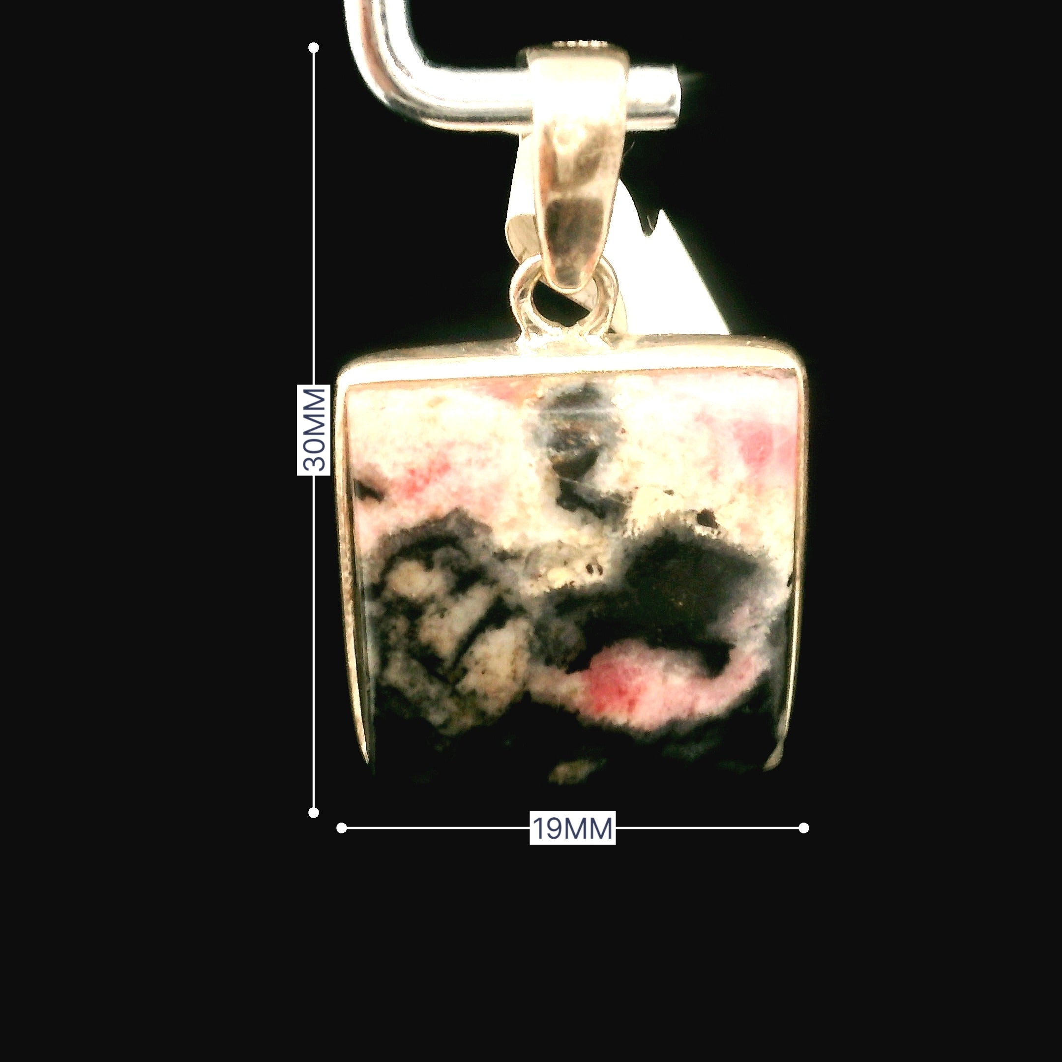 Tugtupite Pendant 925 Silver for Joy, Love and Empowerment