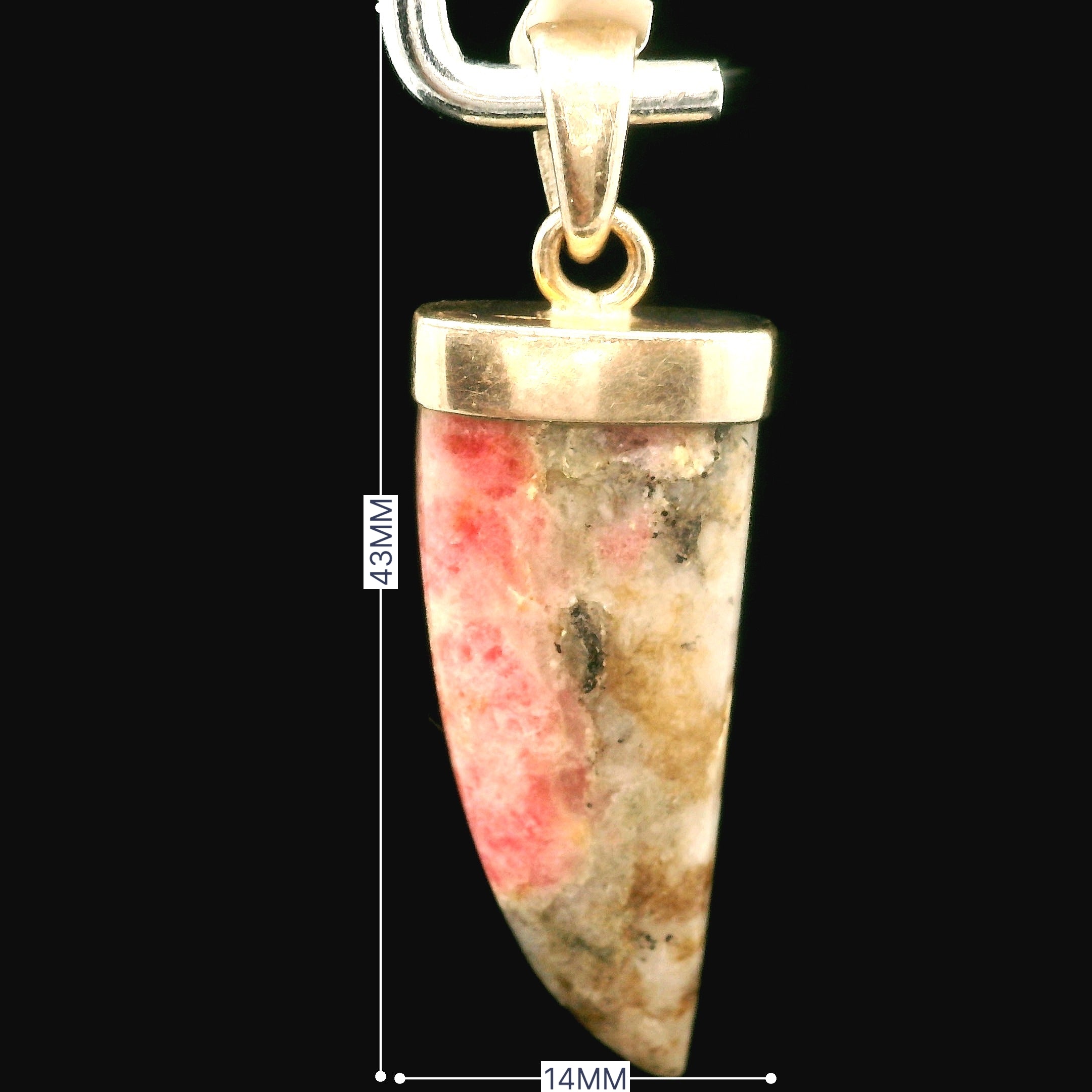 Tugtupite Pendant 925 Silver for Joy, Love and Empowerment