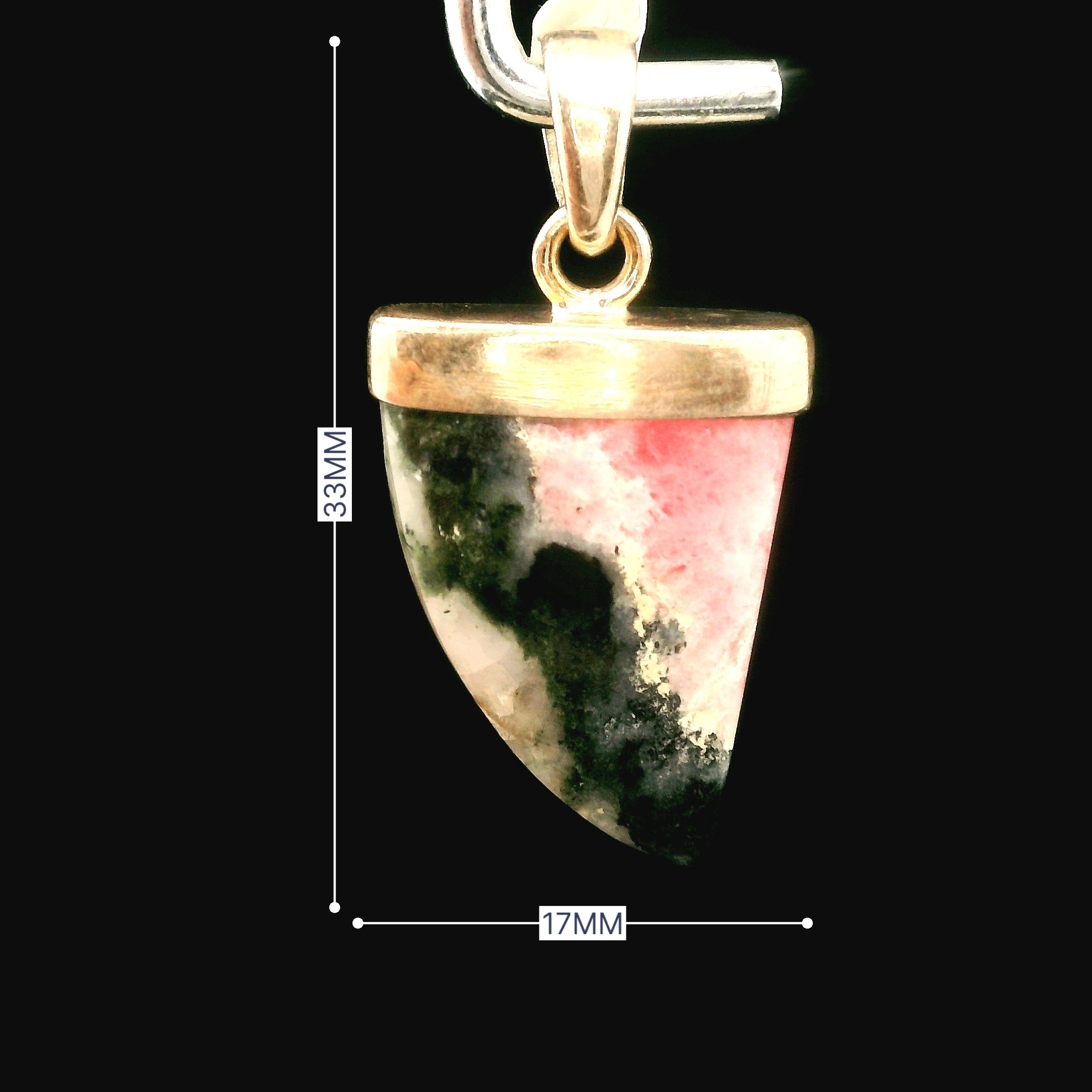 Tugtupite Pendant 925 Silver for Joy, Love and Empowerment