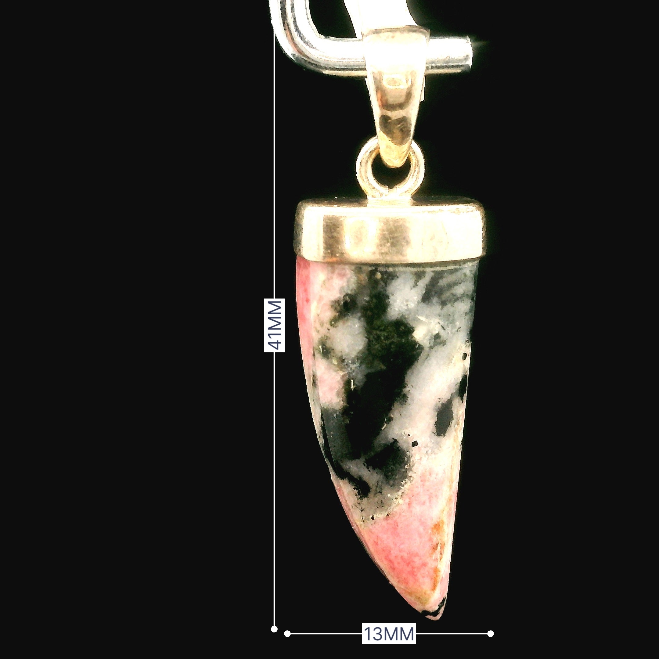 Tugtupite Pendant 925 Silver for Joy, Love and Empowerment