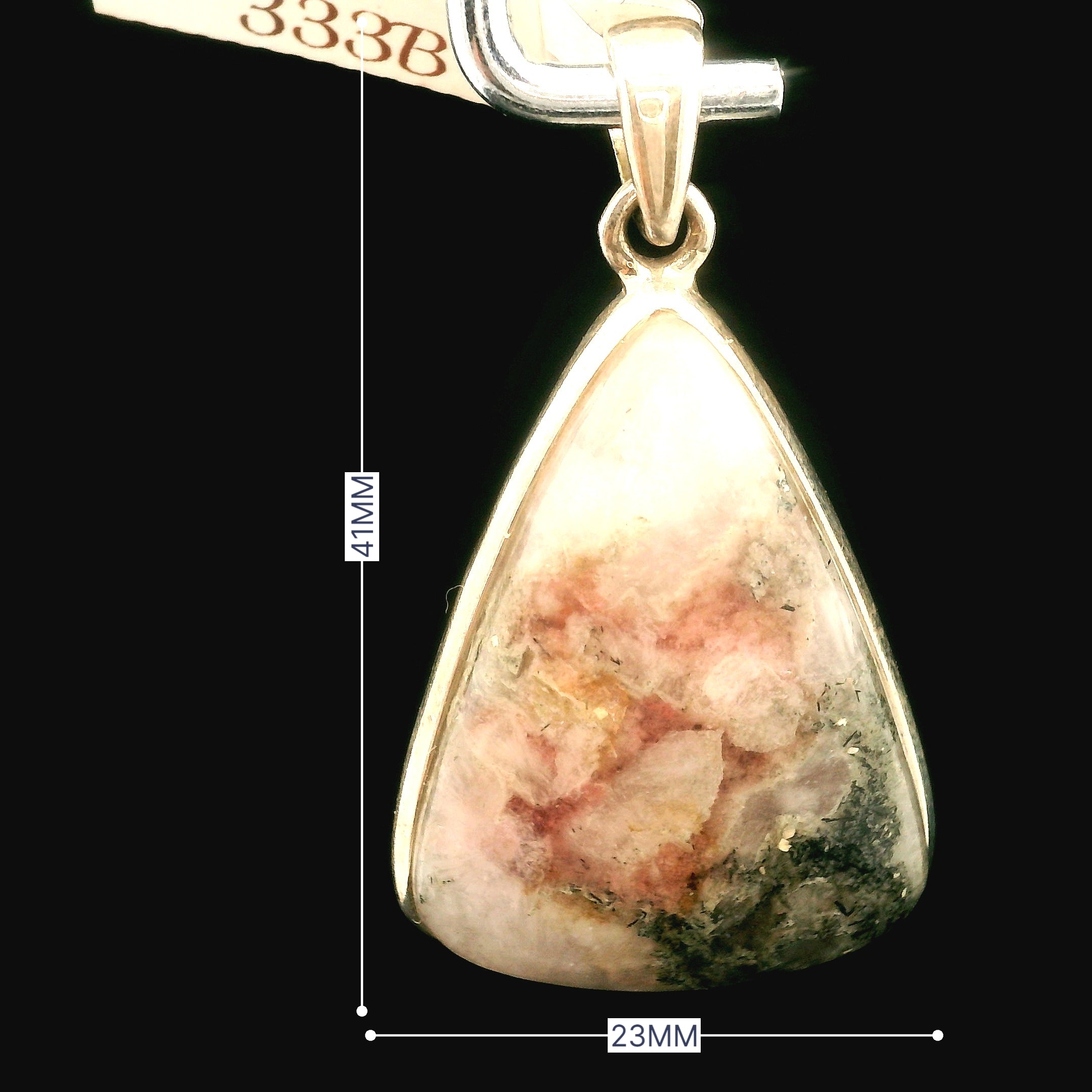 Tugtupite Pendant 925 Silver for Joy, Love and Empowerment
