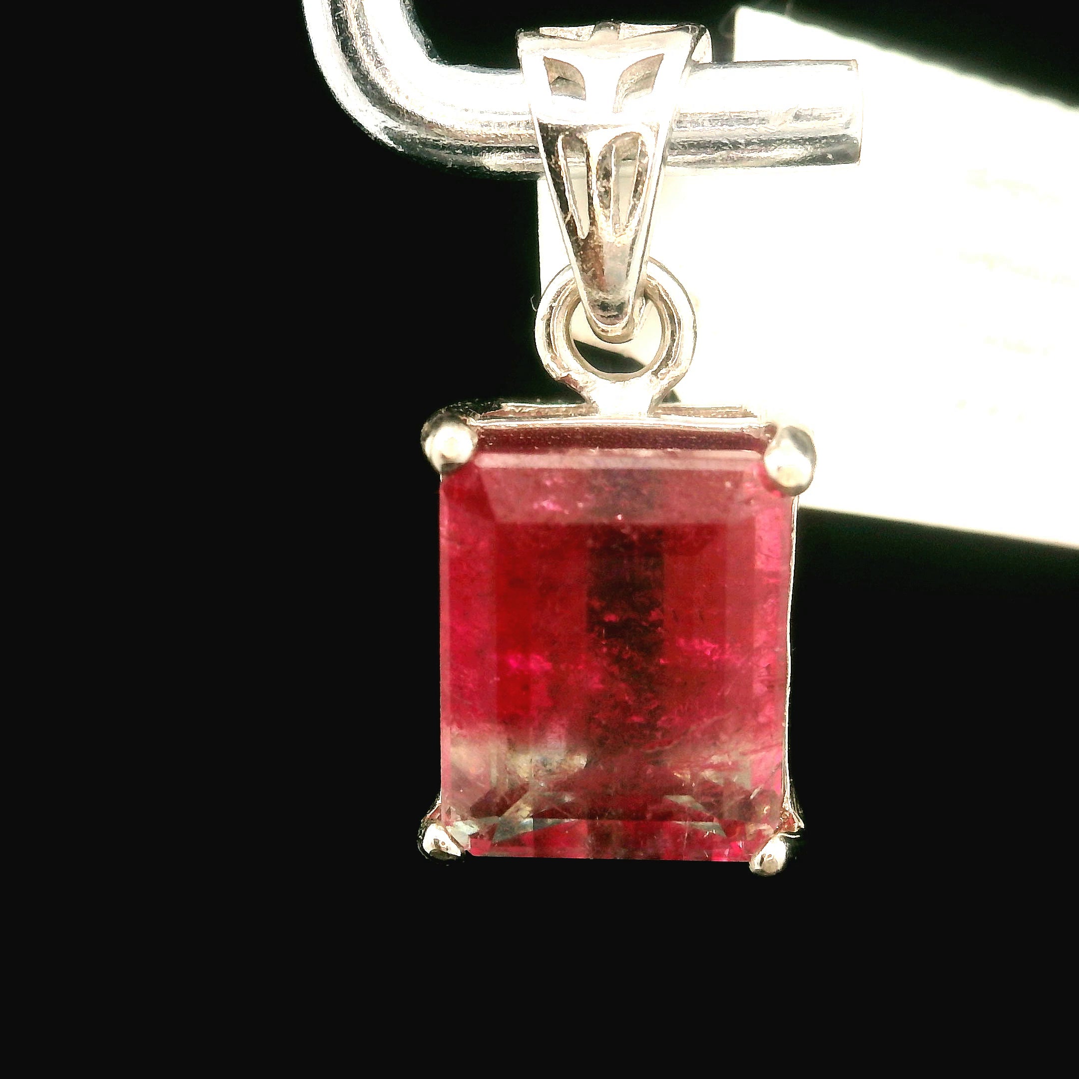 Unicorn Tourmaline Pendant .925 Silver for Awareness, Communication and Meditation