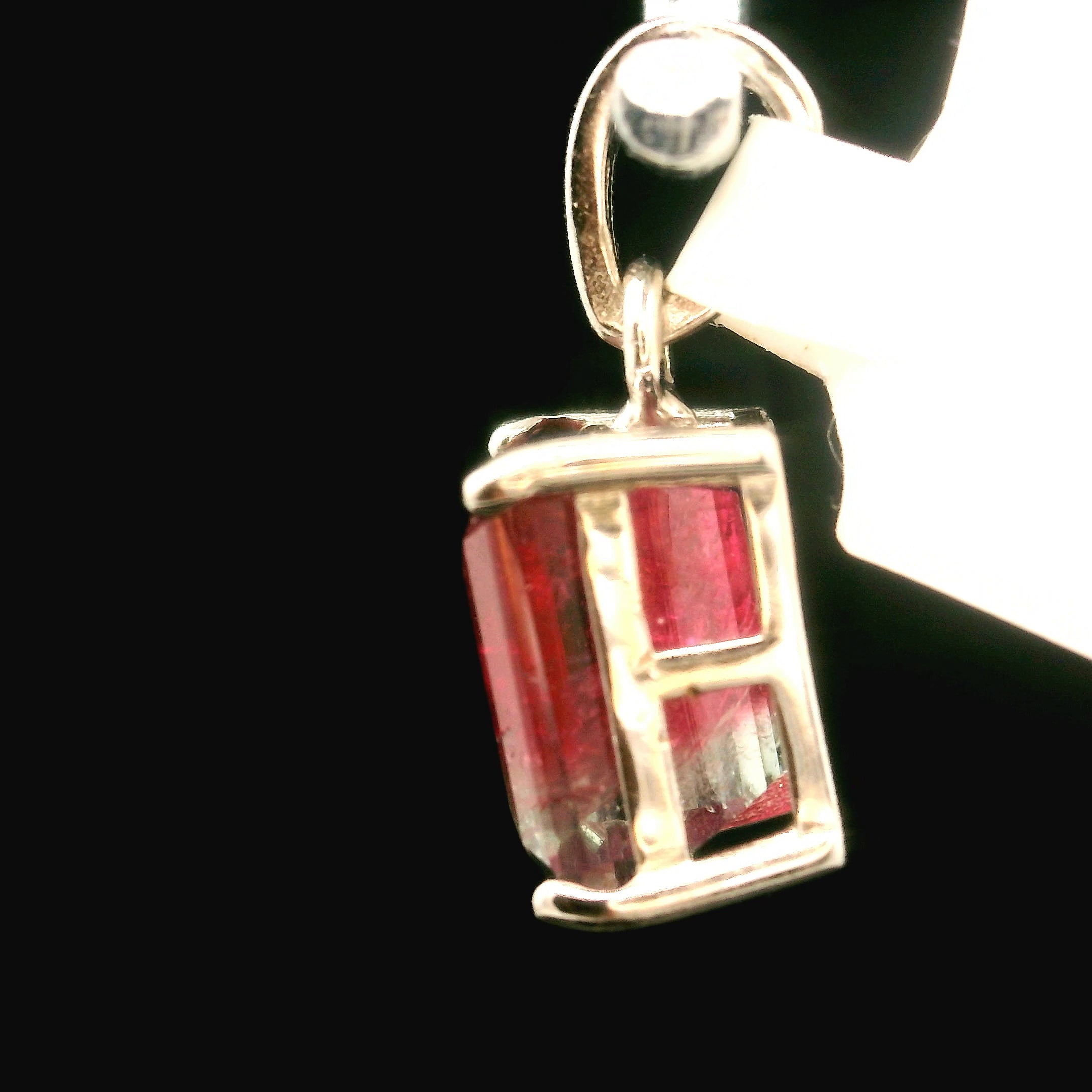 Unicorn Tourmaline Pendant .925 Silver for Awareness, Communication and Meditation