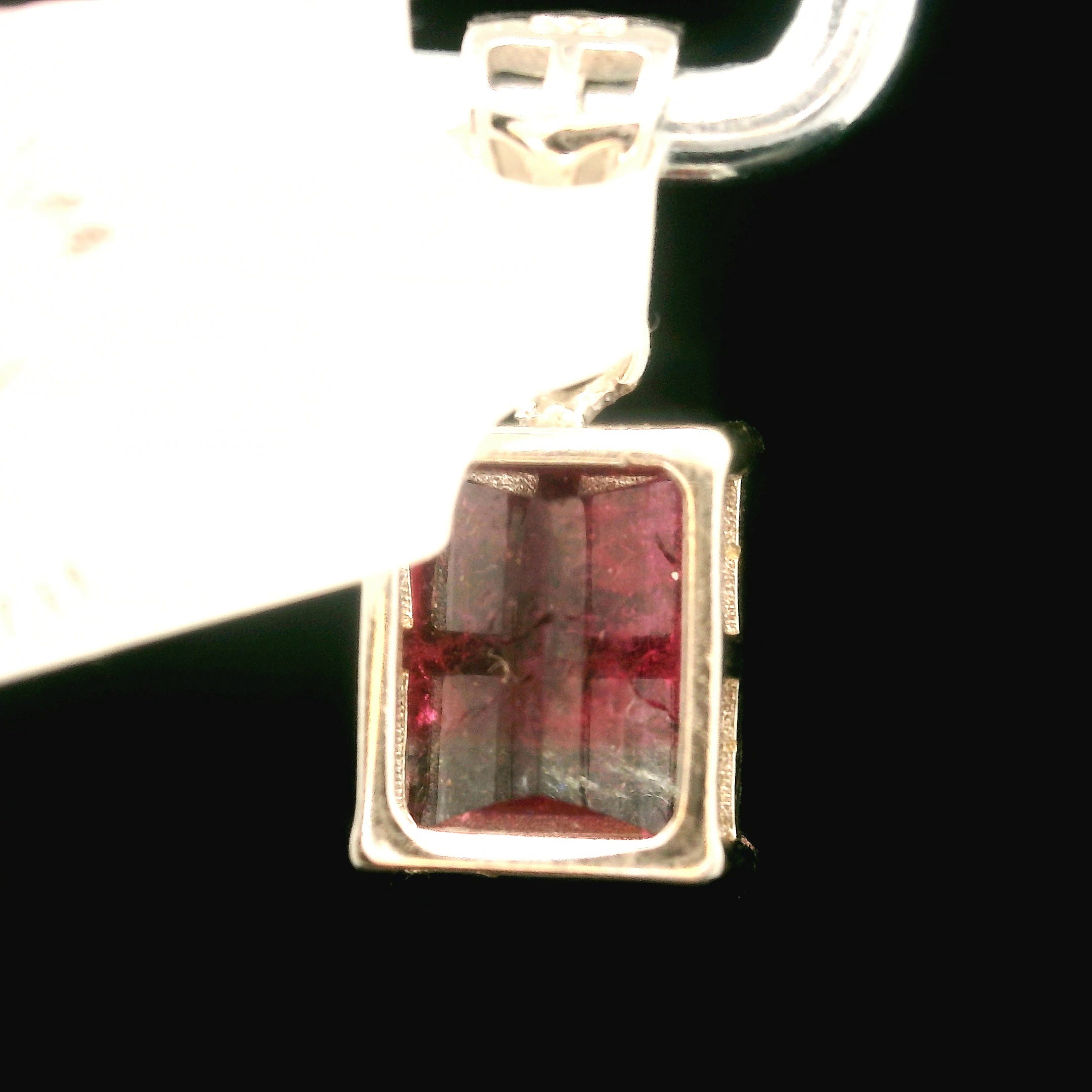 Unicorn Tourmaline Pendant .925 Silver for Awareness, Communication and Meditation