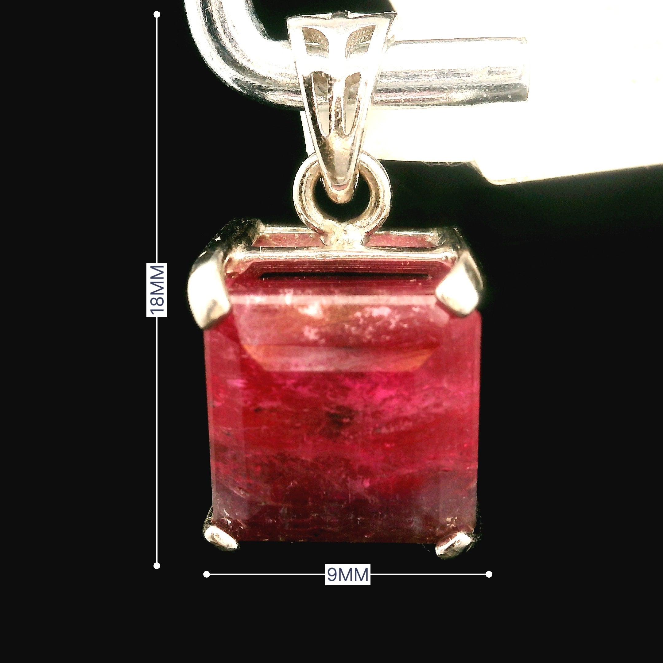 Unicorn Tourmaline Pendant .925 Silver for Awareness, Communication and Meditation