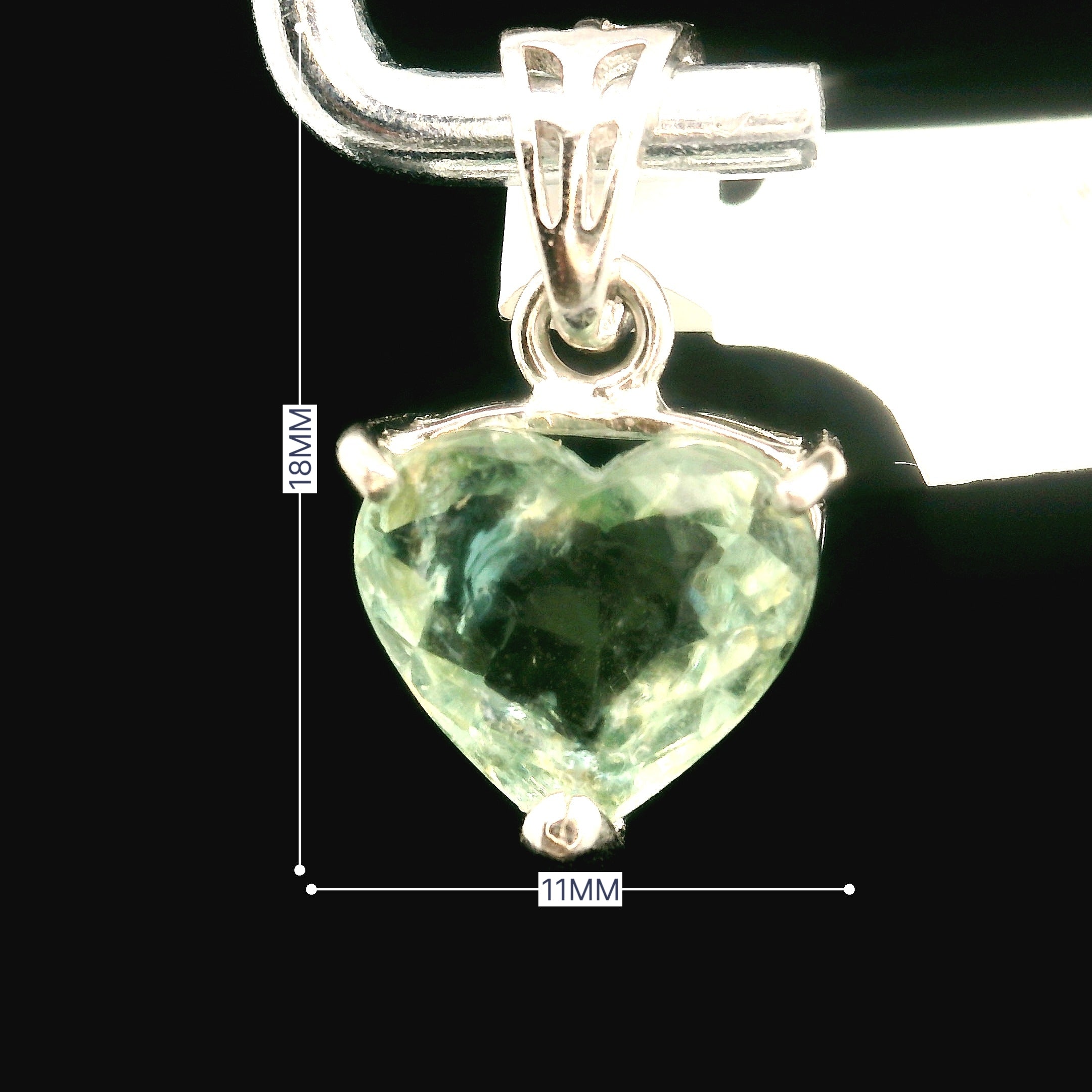 Green Tourmaline Pendant .925 Silver for Removing Insecurities and Helping Inspire Creativity