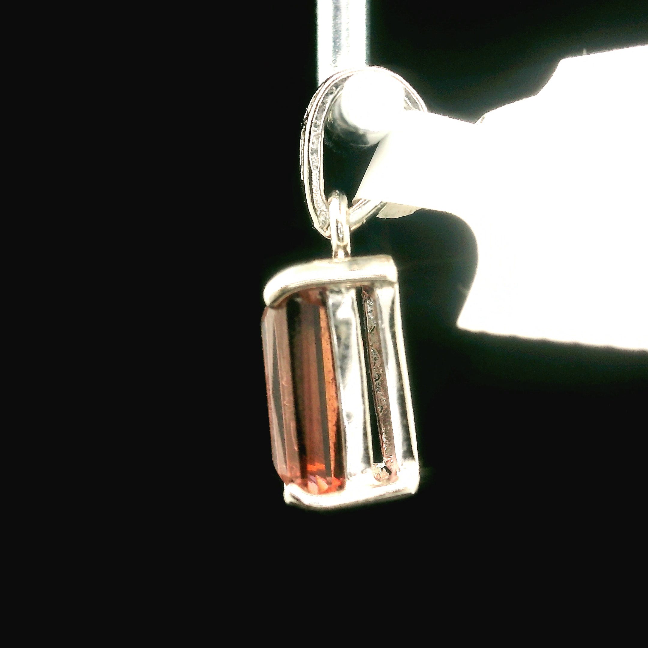Pink Tourmaline Pendant .925 Silver for Removing Insecurities and Helping Inspire Creativity