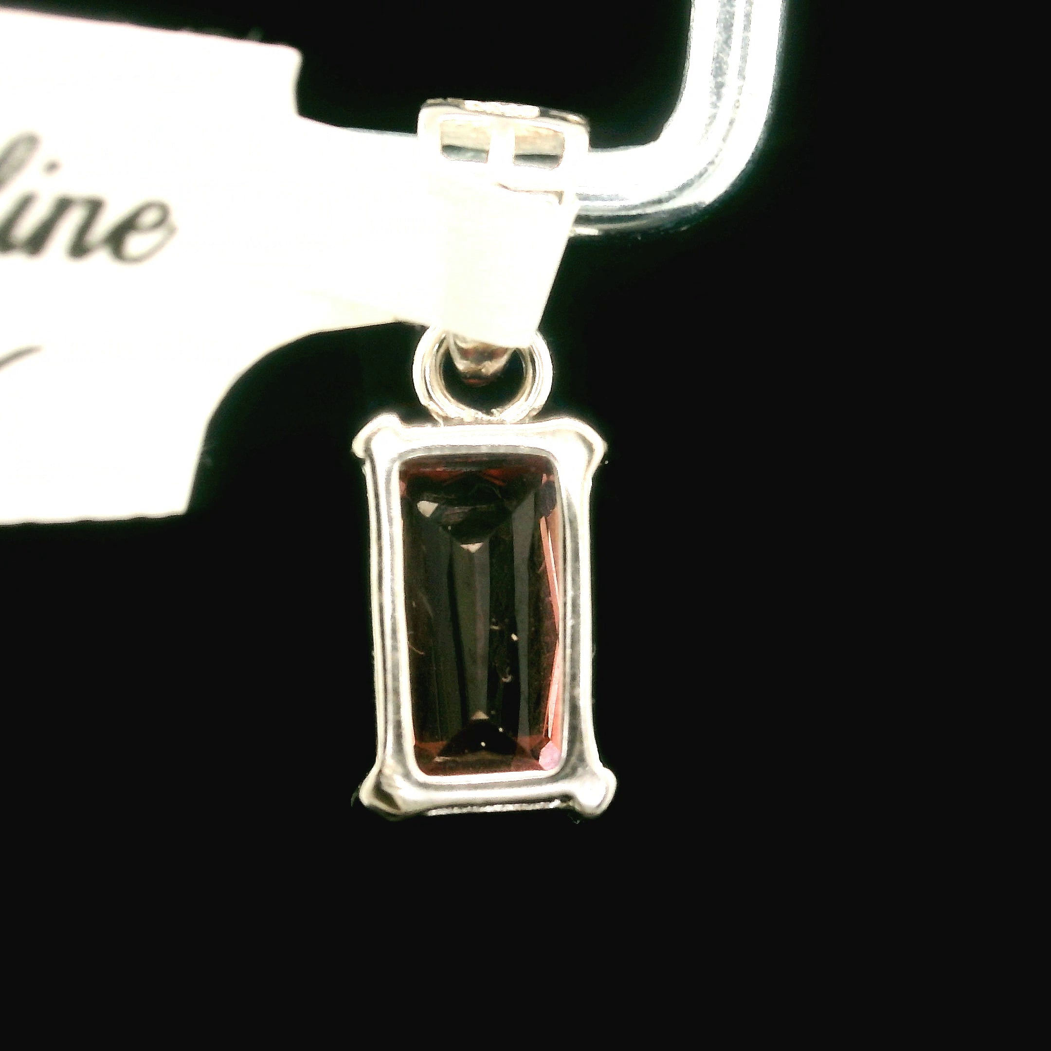 Pink Tourmaline Pendant .925 Silver for Removing Insecurities and Helping Inspire Creativity
