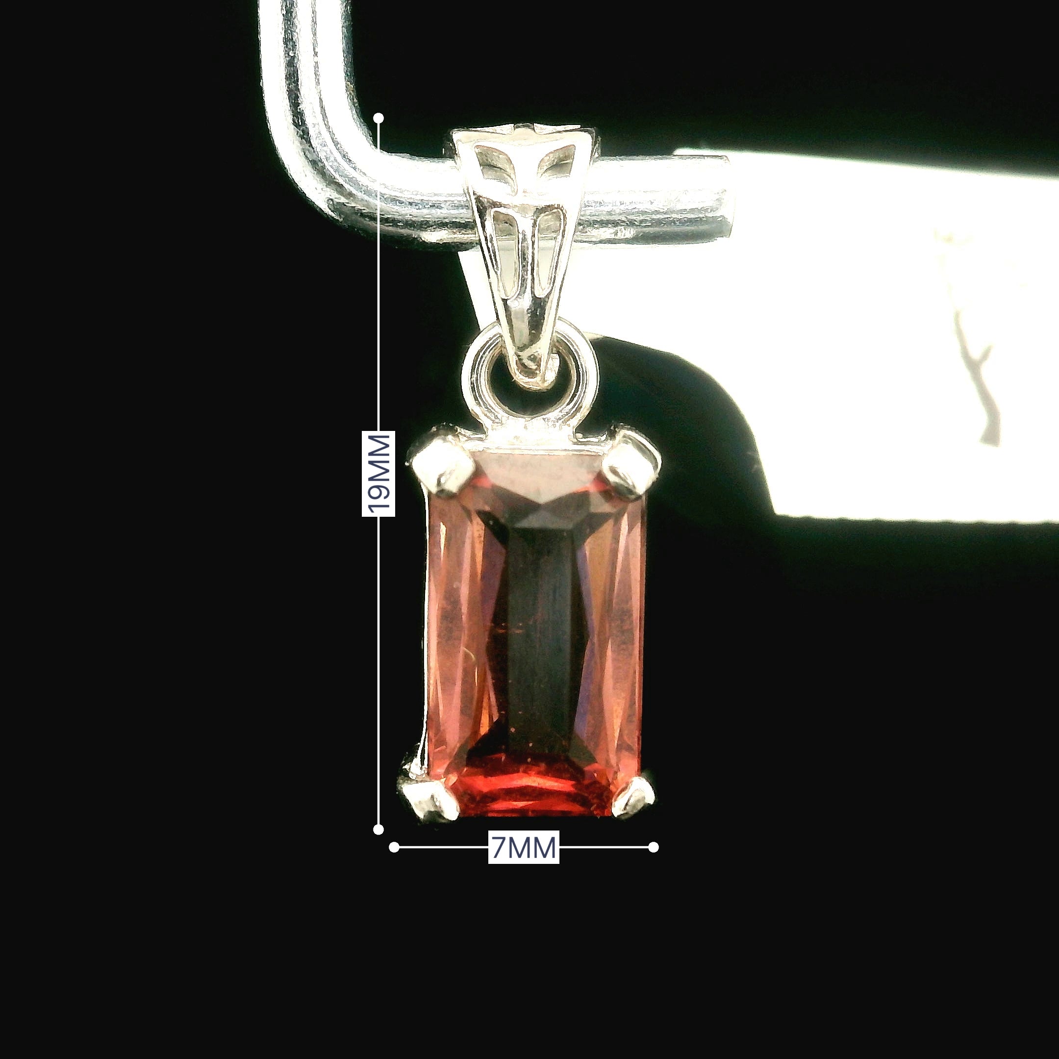 Pink Tourmaline Pendant .925 Silver for Removing Insecurities and Helping Inspire Creativity