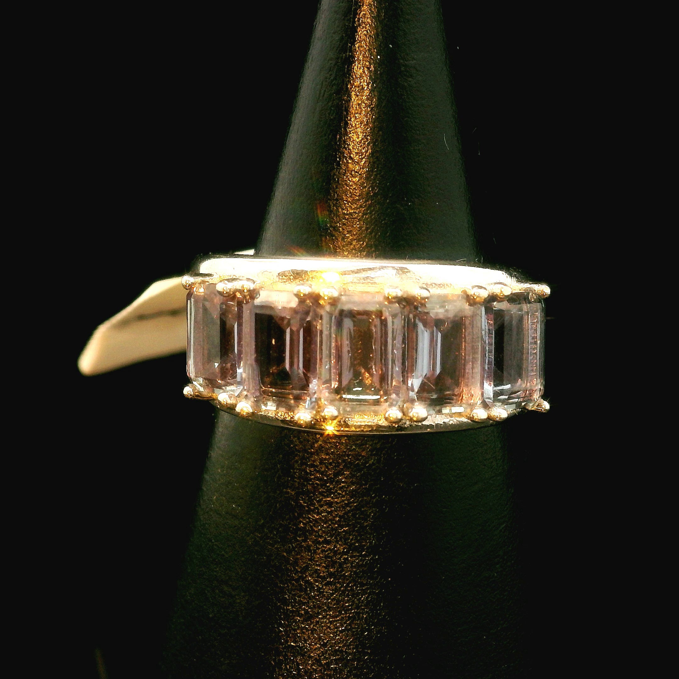 (Lab Created) Alexandrite Stacker Cuff Ring .925 Silver for Spiritual Awakenings