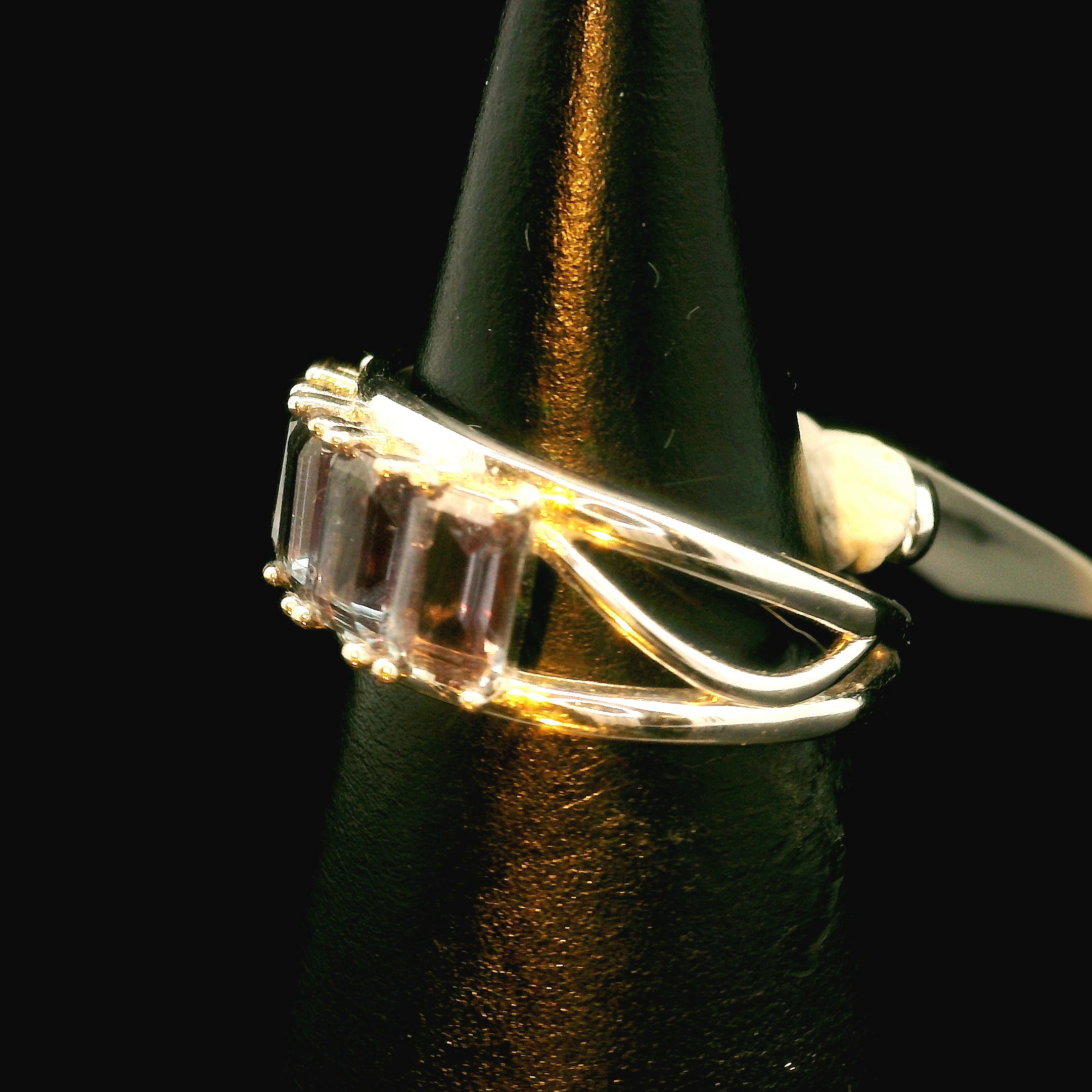 (Lab Created) Alexandrite Stacker Cuff Ring .925 Silver for Spiritual Awakenings