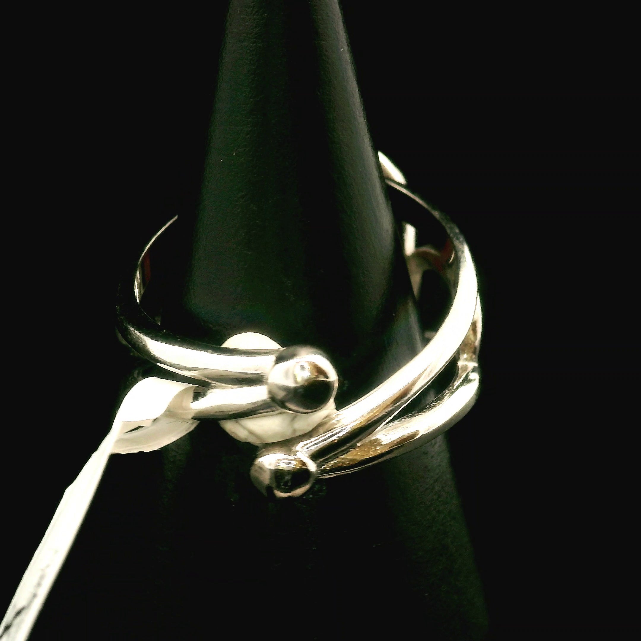Sunstone Faceted Cuff Ring .925 Silver for Confidence and Strength