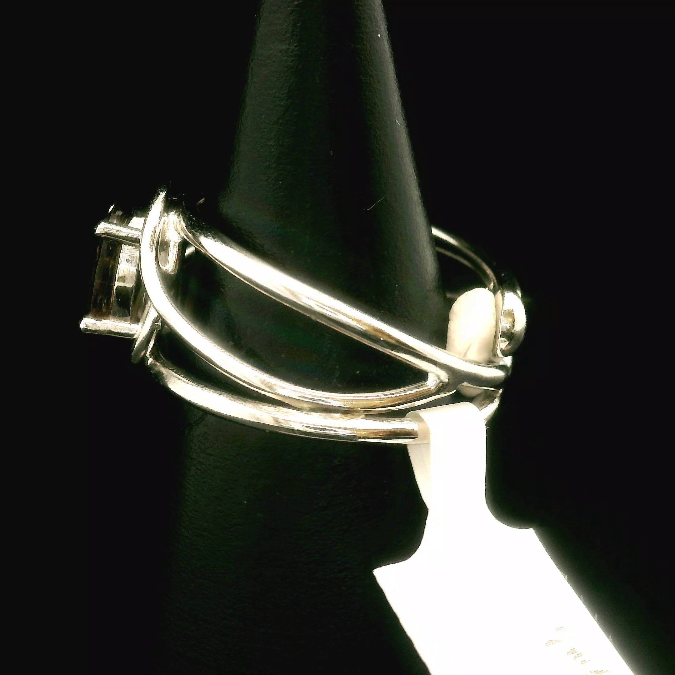 Garnet Color Changing Cuff Ring .925 Silver for Health and Strength