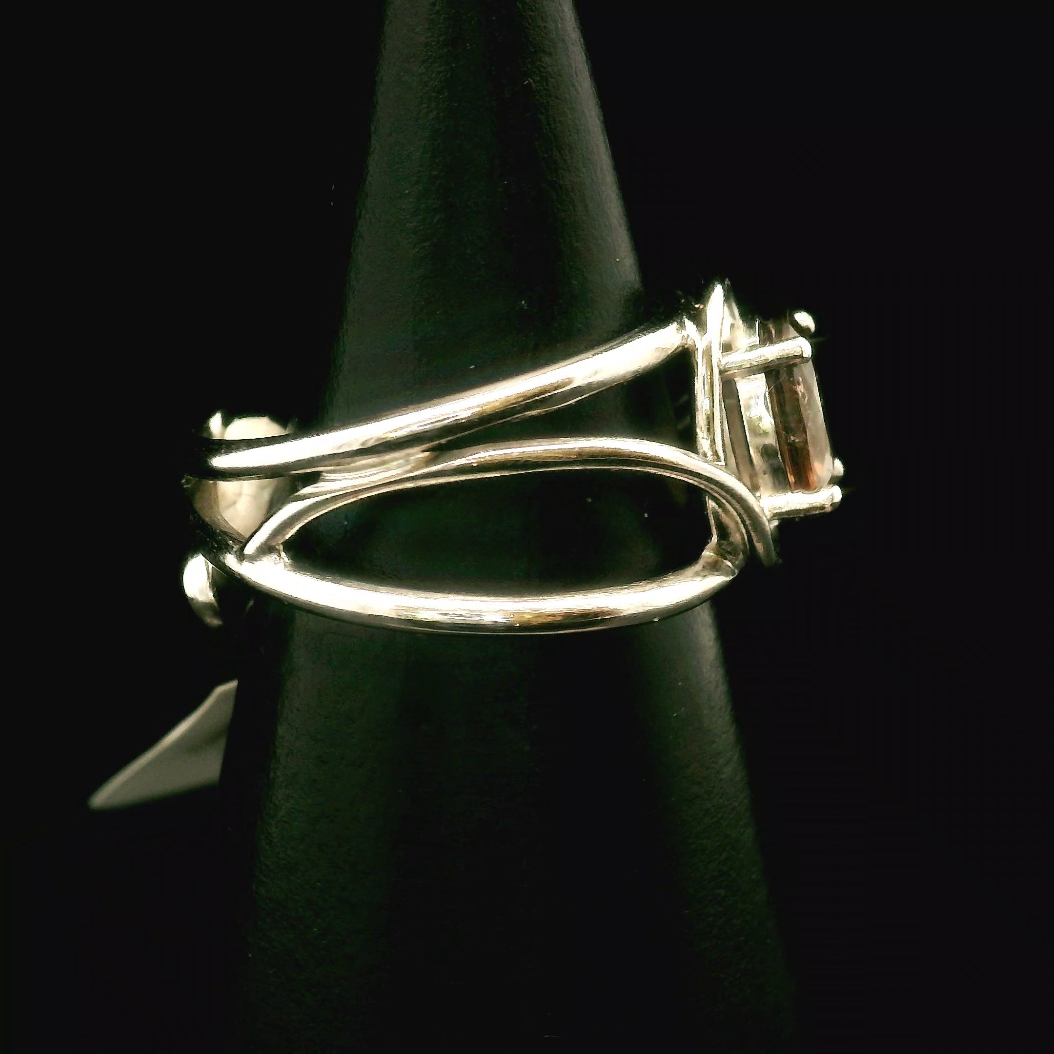 Garnet Color Changing Cuff Ring .925 Silver for Health and Strength