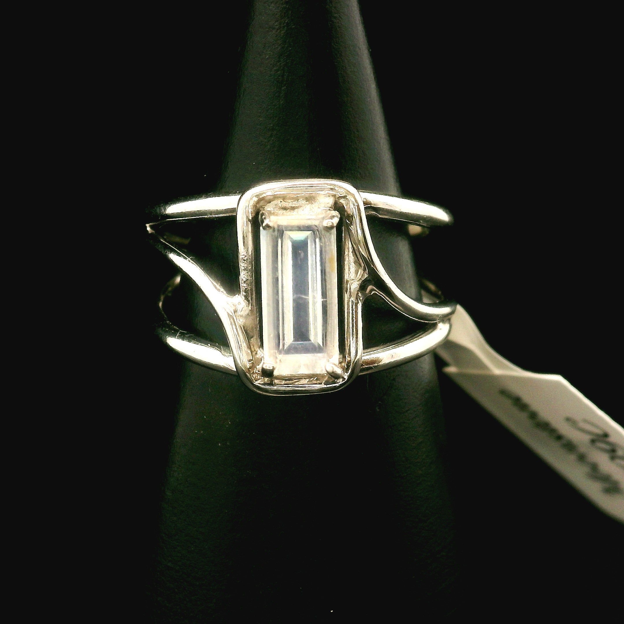 Moonstone Midi Cuff Ring .925 Silver for New Beginnings, Protection and Manifestation
