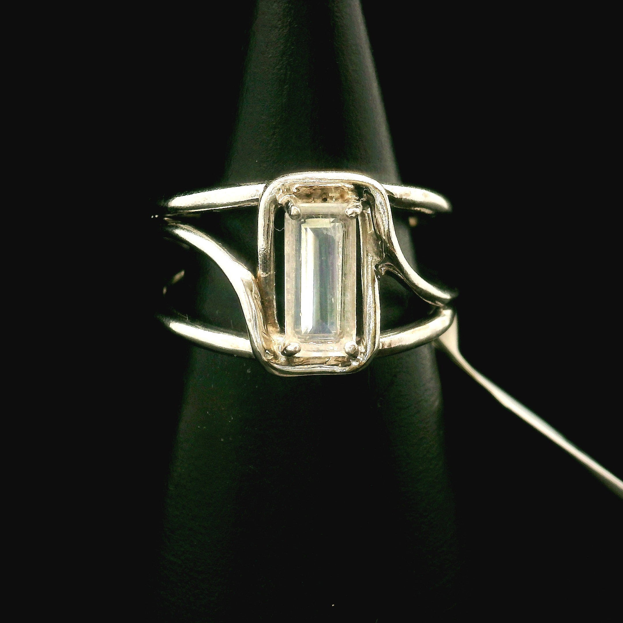 Moonstone Midi Cuff Ring .925 Silver for New Beginnings, Protection and Manifestation
