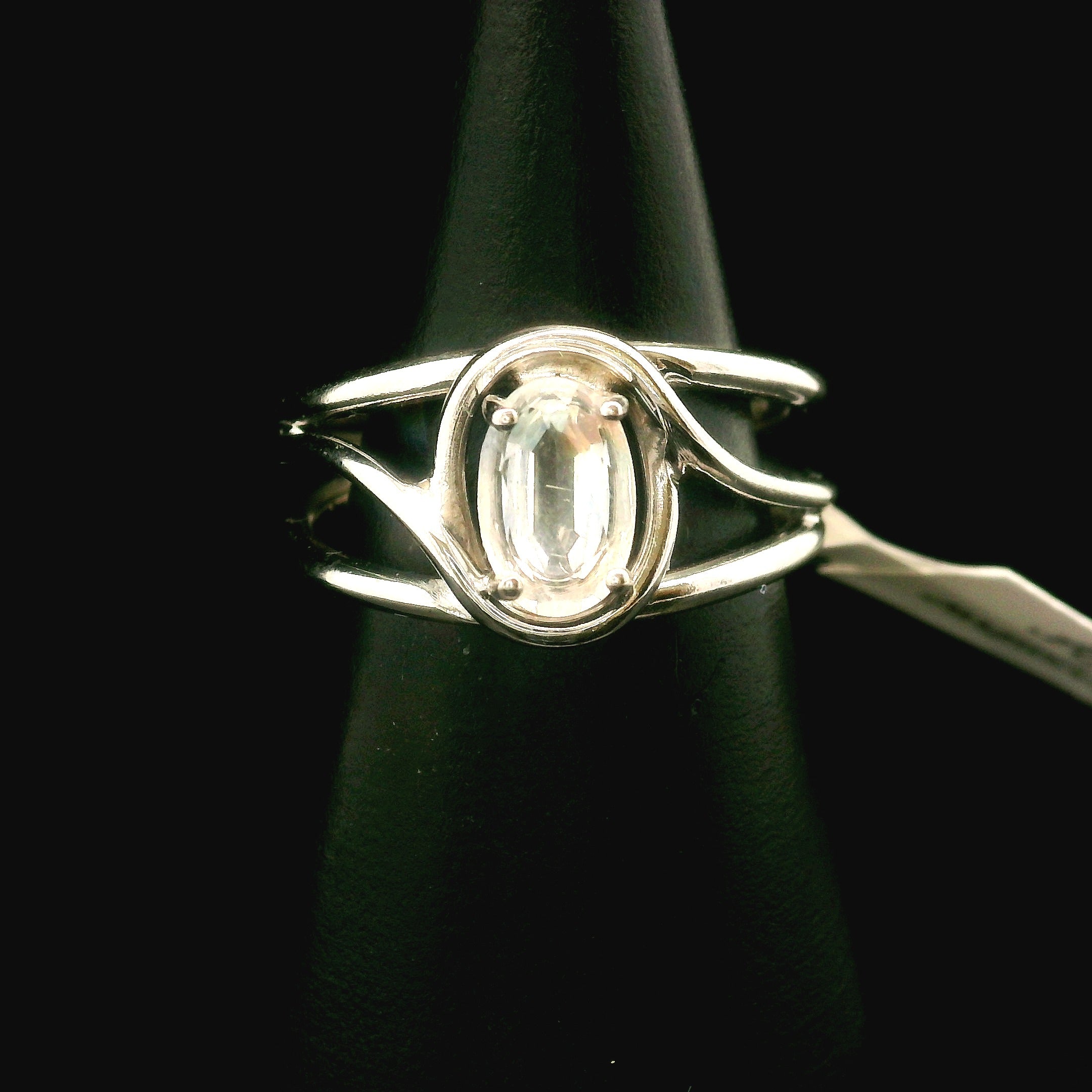 Moonstone Midi Cuff Ring .925 Silver for New Beginnings, Protection and Manifestation