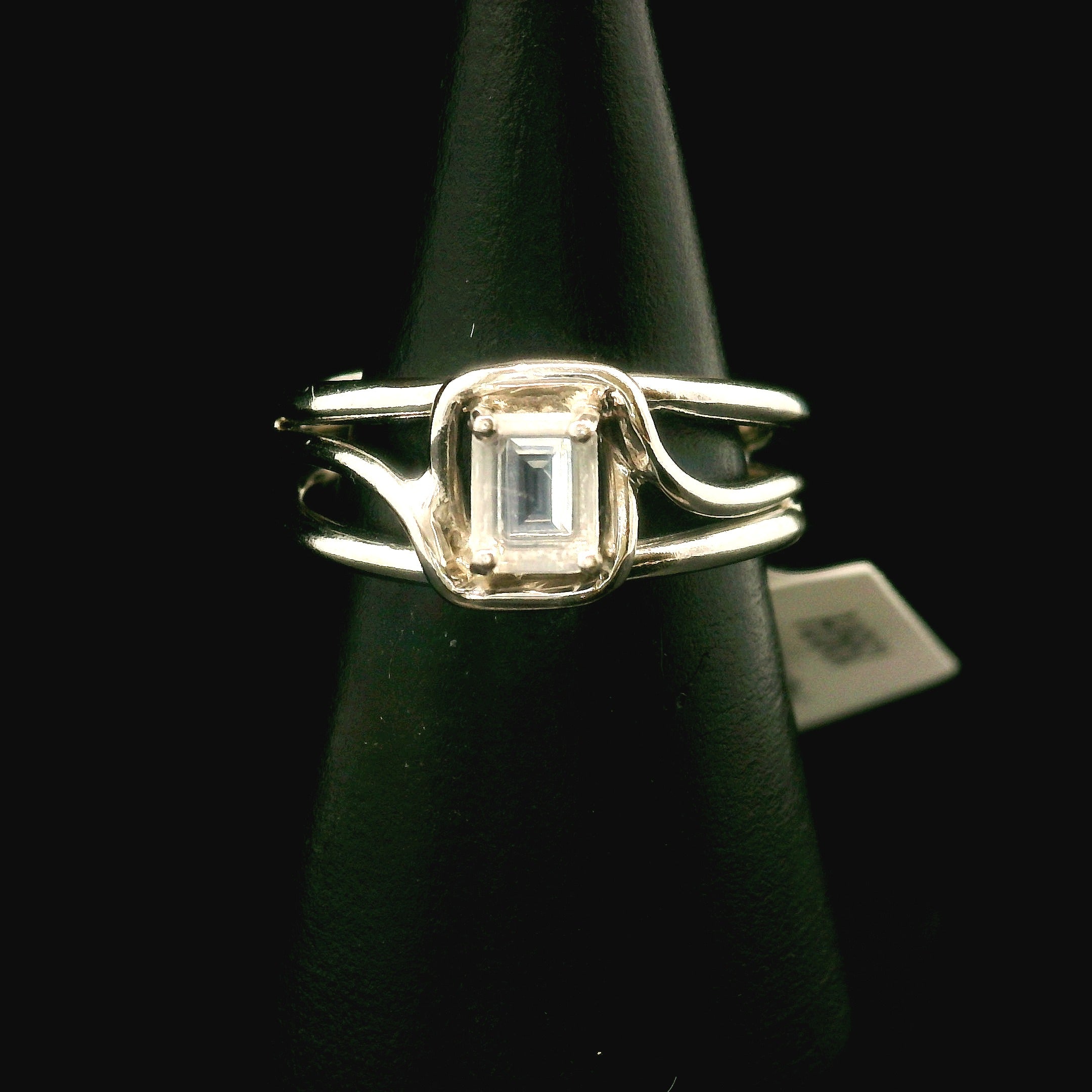 Moonstone Midi Cuff Ring .925 Silver for New Beginnings, Protection and Manifestation