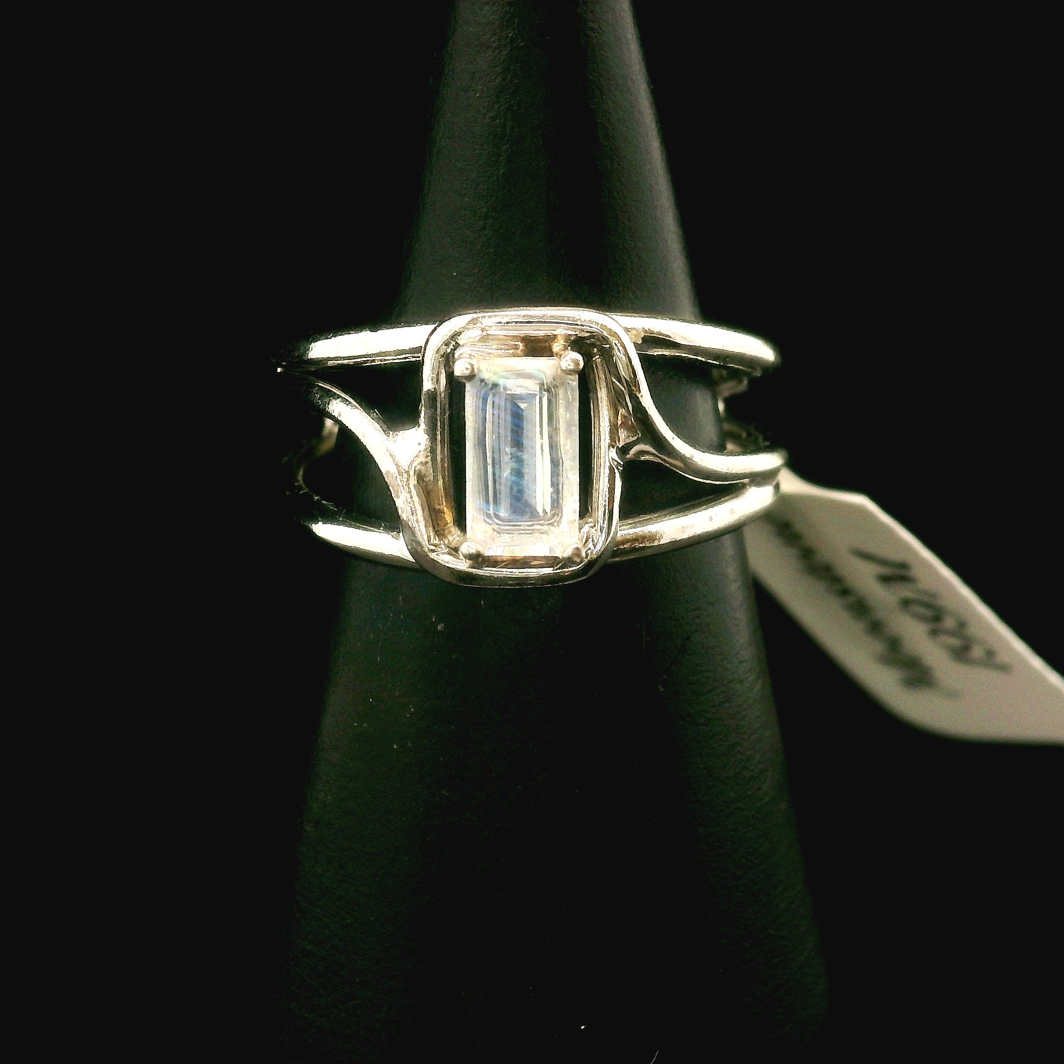 Moonstone Midi Cuff Ring .925 Silver for New Beginnings, Protection and Manifestation