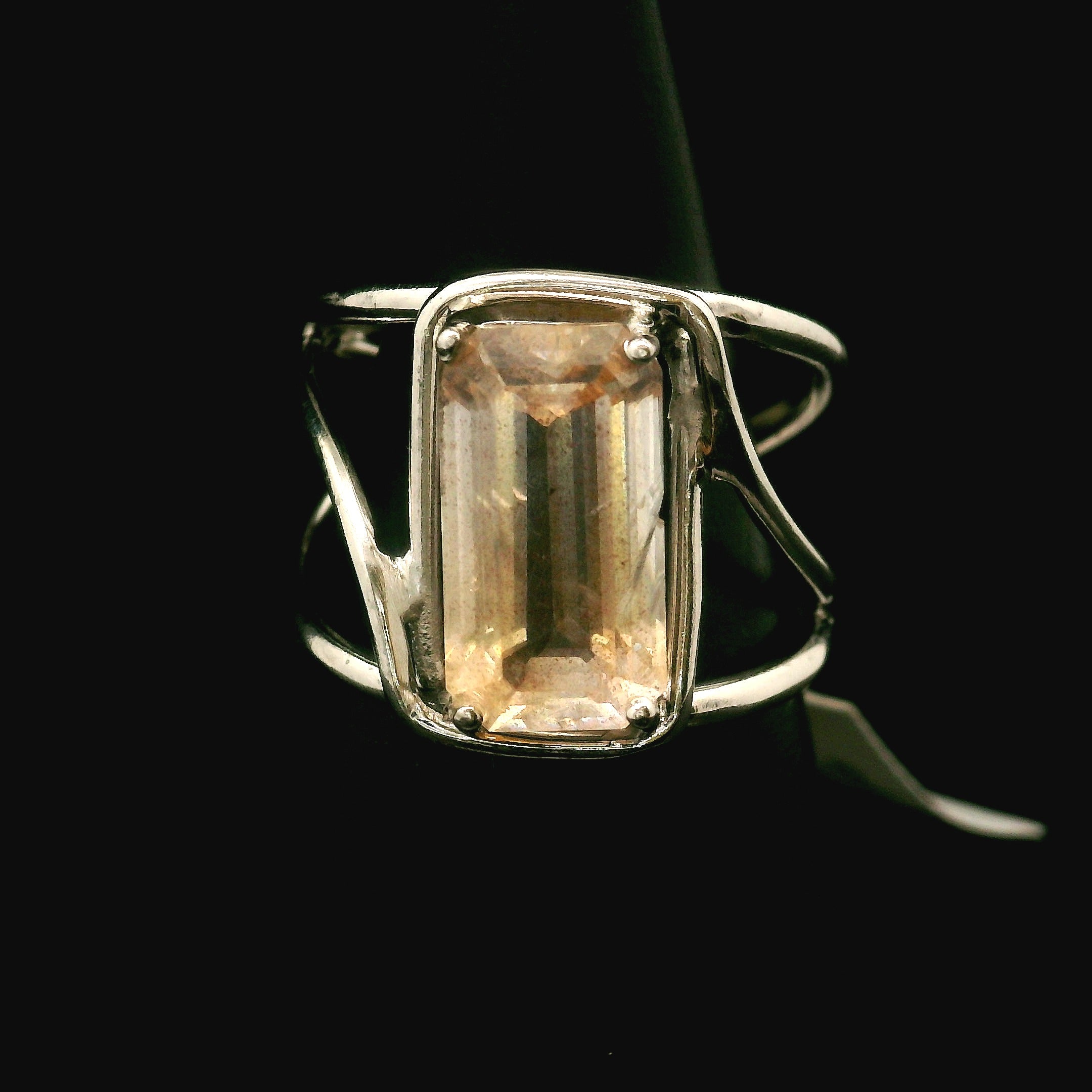 Dolomite Cuff Ring 925 Silver for Chakra Alignment and Energy Cleansing