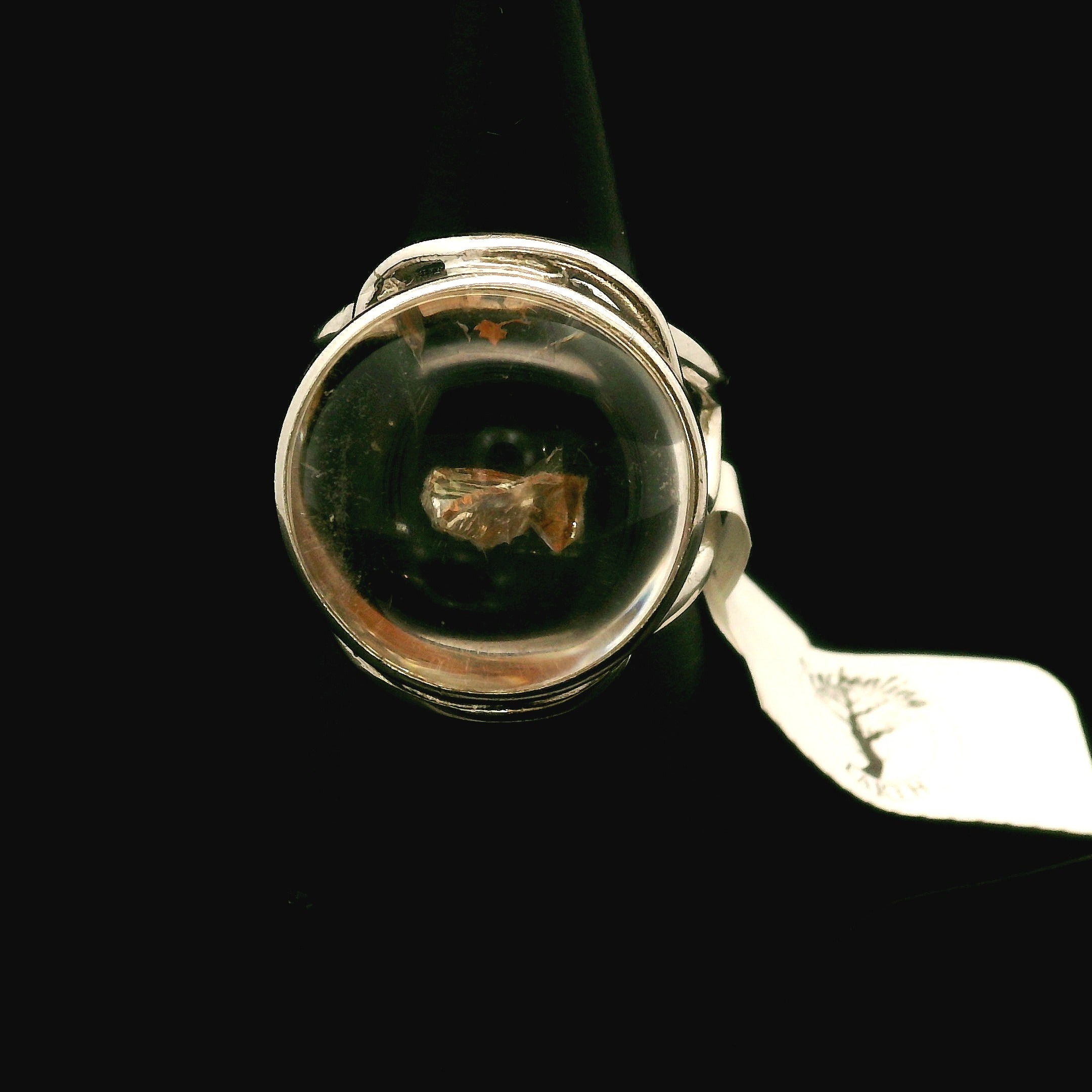 Garden Quartz Adjustable Finger Cuff Ring .925 Sterling Silver for Insight, Meditation & Shamanic Journey