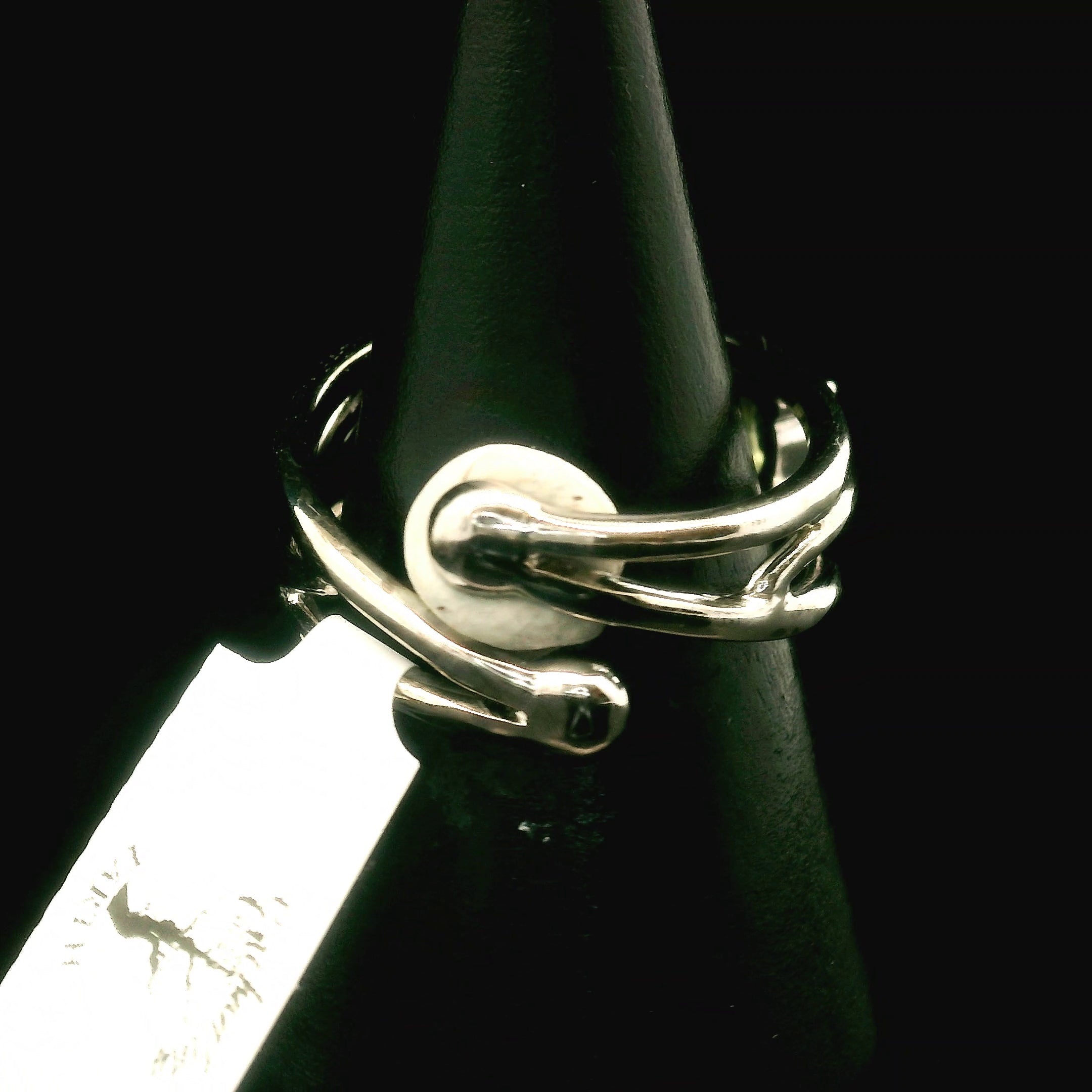 Moldavite Cuff Ring Stacker .925 Silver for Creating your Dream Life