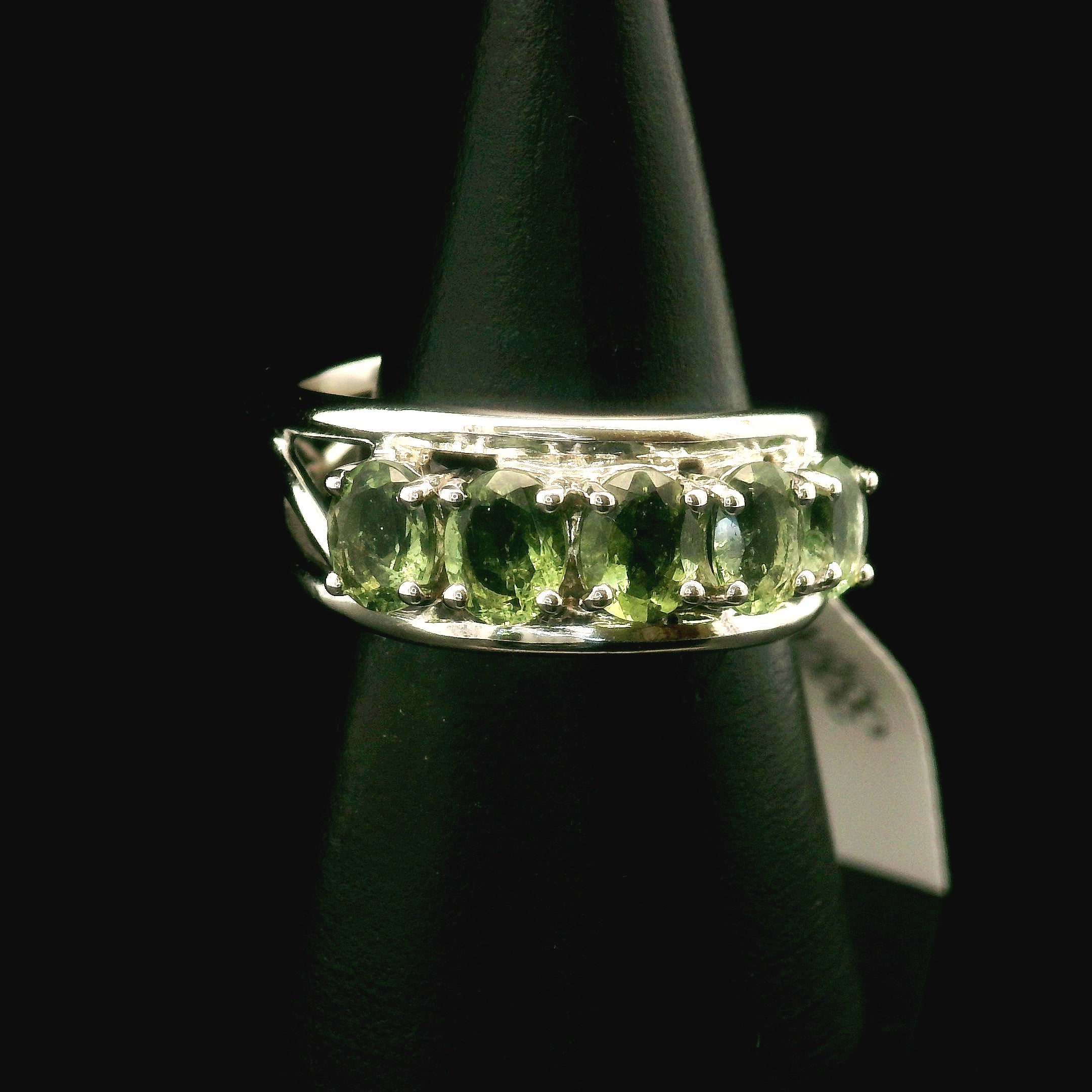 Moldavite Cuff Ring Stacker .925 Silver for Creating your Dream Life