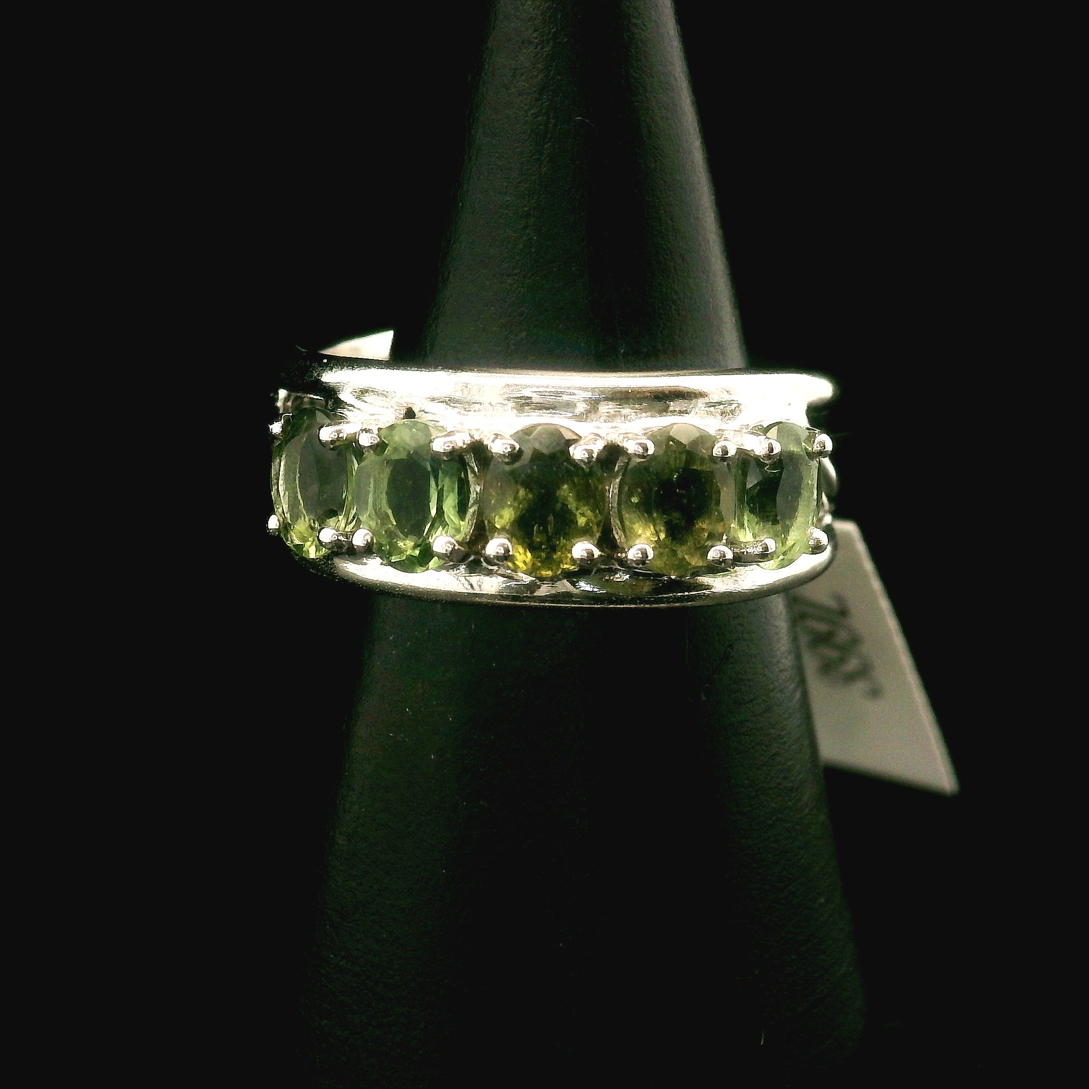 Moldavite Cuff Ring Stacker .925 Silver for Creating your Dream Life