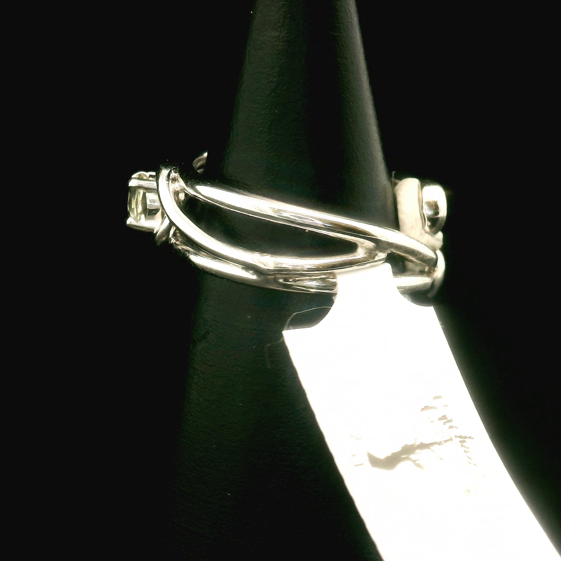 Libyan Desert Glass Midi Cuff Ring .925 Silver for Confidence, Manifestation and Personal Power