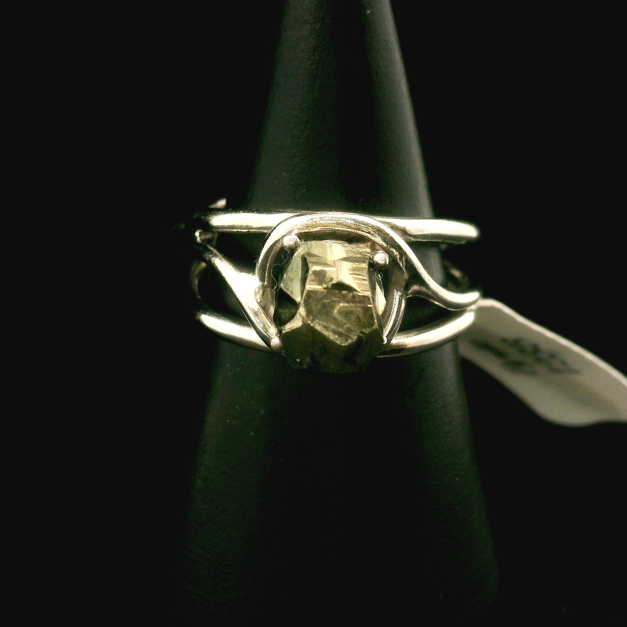 Pyrite Midi Cuff Ring .925 Silver for Luck & Manifestation