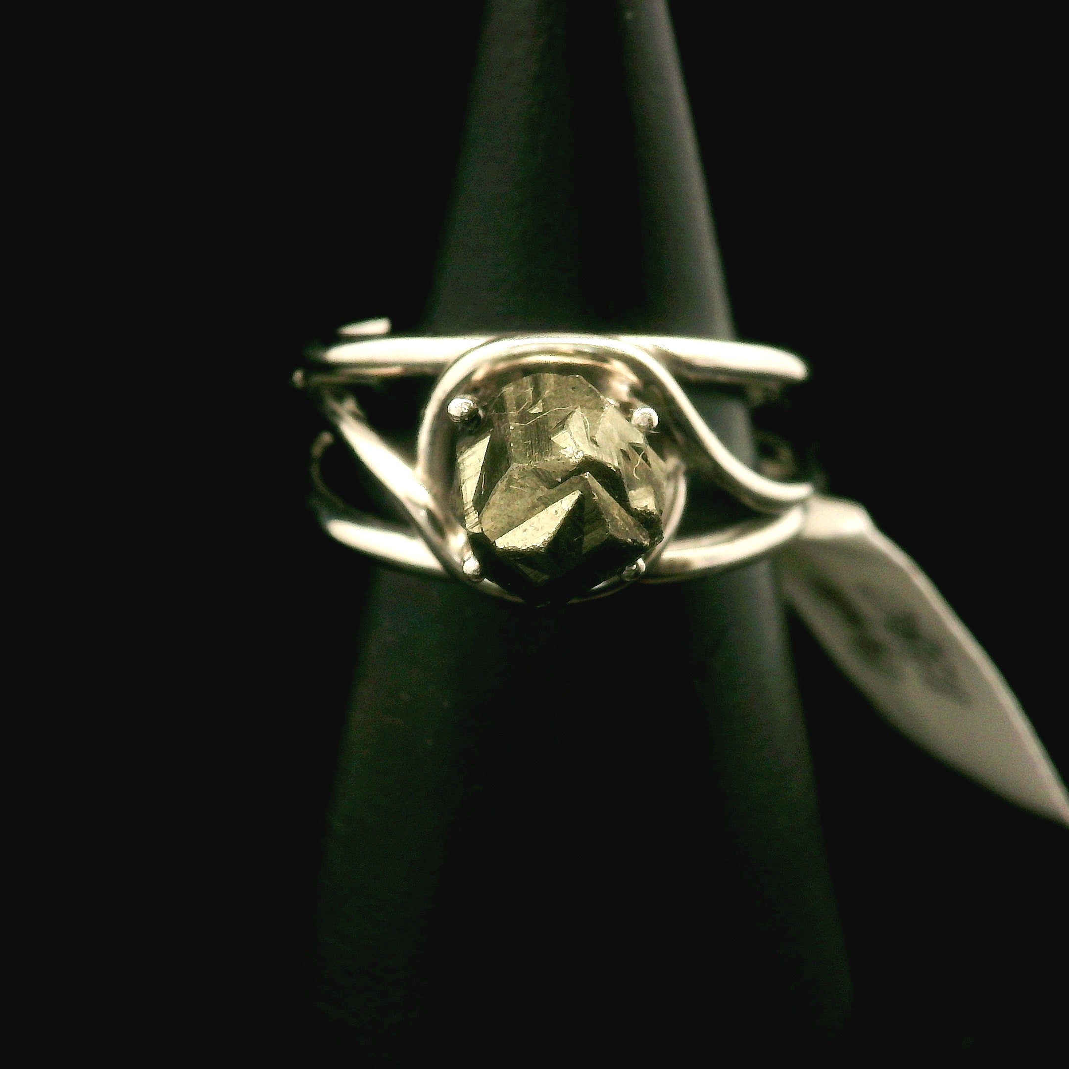 Pyrite Midi Cuff Ring .925 Silver for Luck & Manifestation