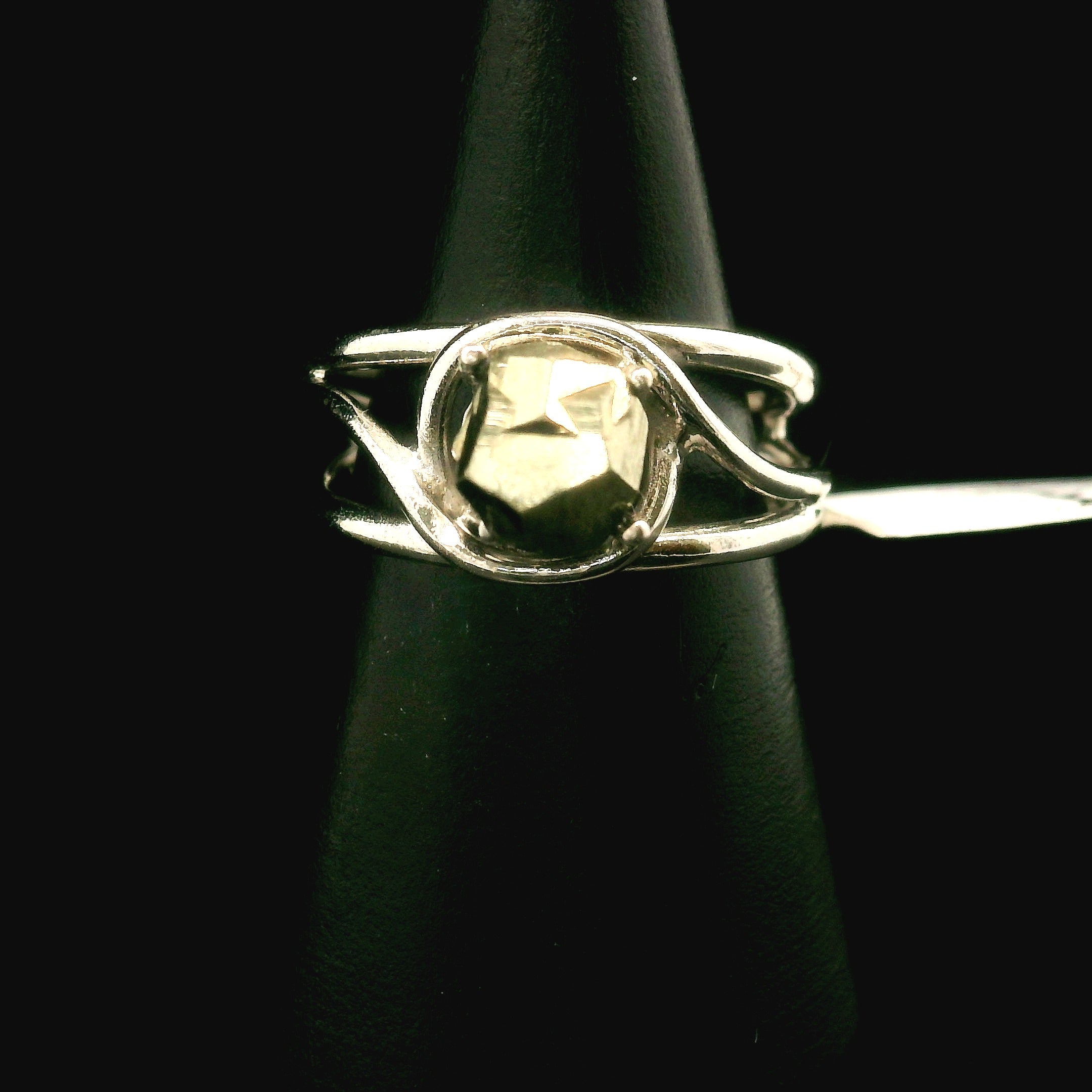 Pyrite Midi Cuff Ring .925 Silver for Luck & Manifestation