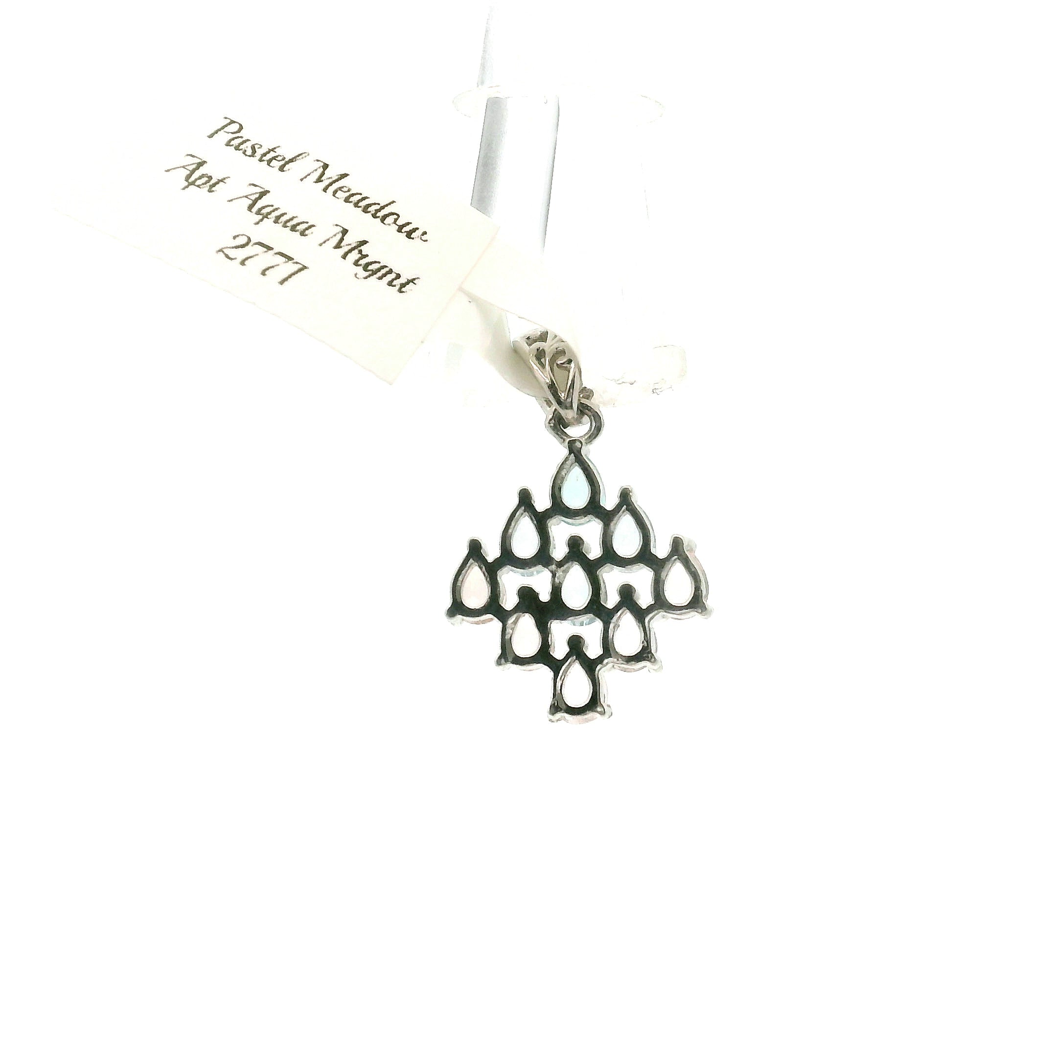 9 Stone Crystal Chandelier Pendant .925 Silver for Healing, Intention Setting and Manifesting your Desires