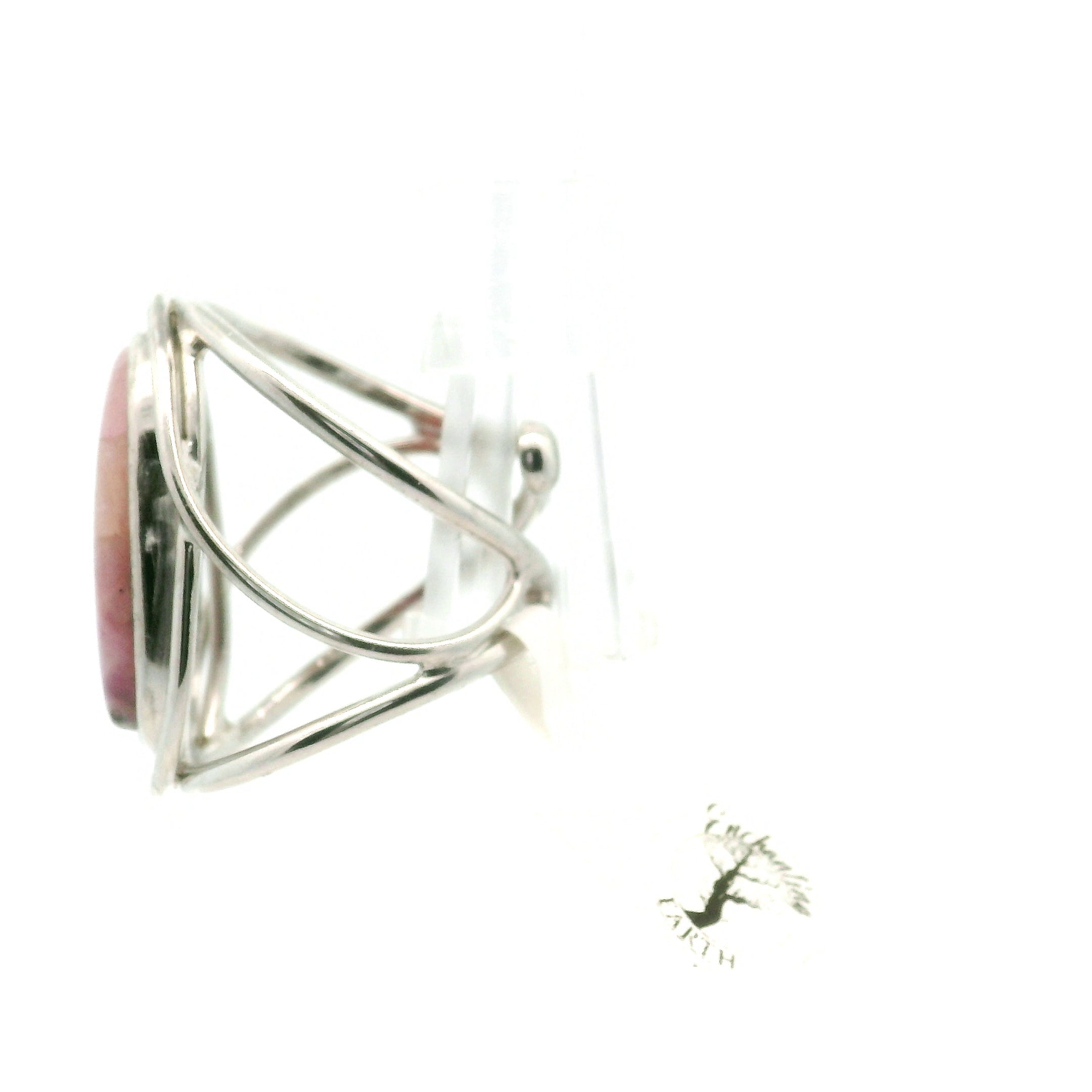 Cobalto Calcite Cuff Ring .925 Silver for Compassion, Emotional Healing, Harmony and Forgiveness