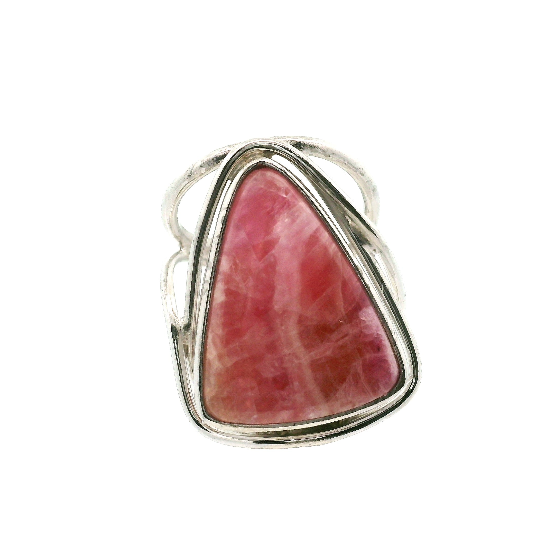 Cobalto Calcite Cuff Ring .925 Silver for Compassion, Emotional Healing, Harmony and Forgiveness