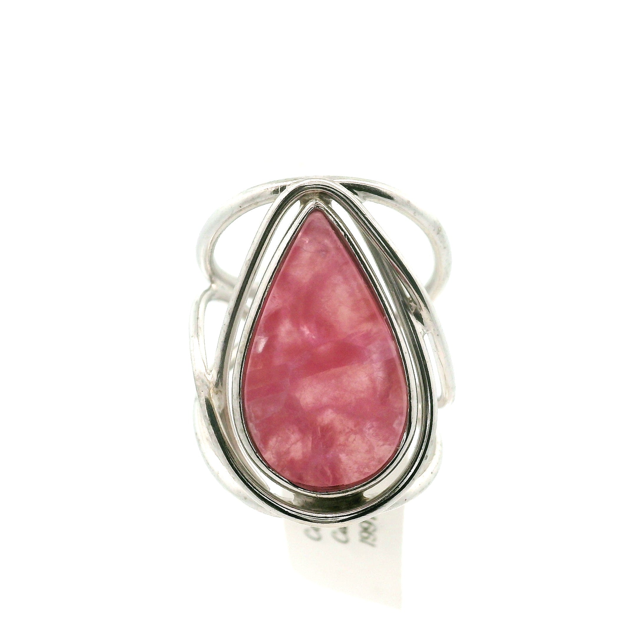 Cobalto Calcite Cuff Ring .925 Silver for Compassion, Emotional Healing, Harmony and Forgiveness